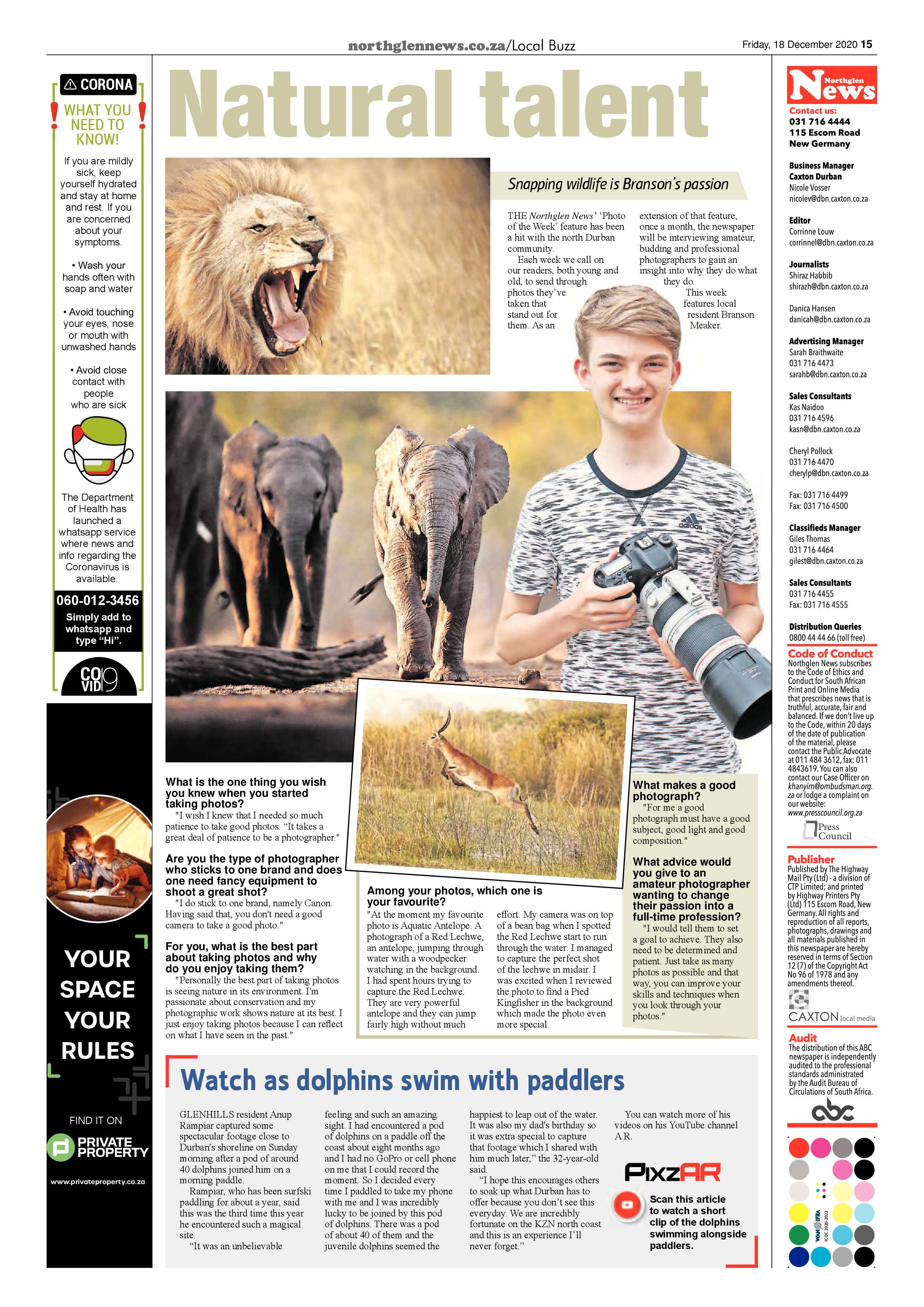 Northglen News 18 December 2020 page 15