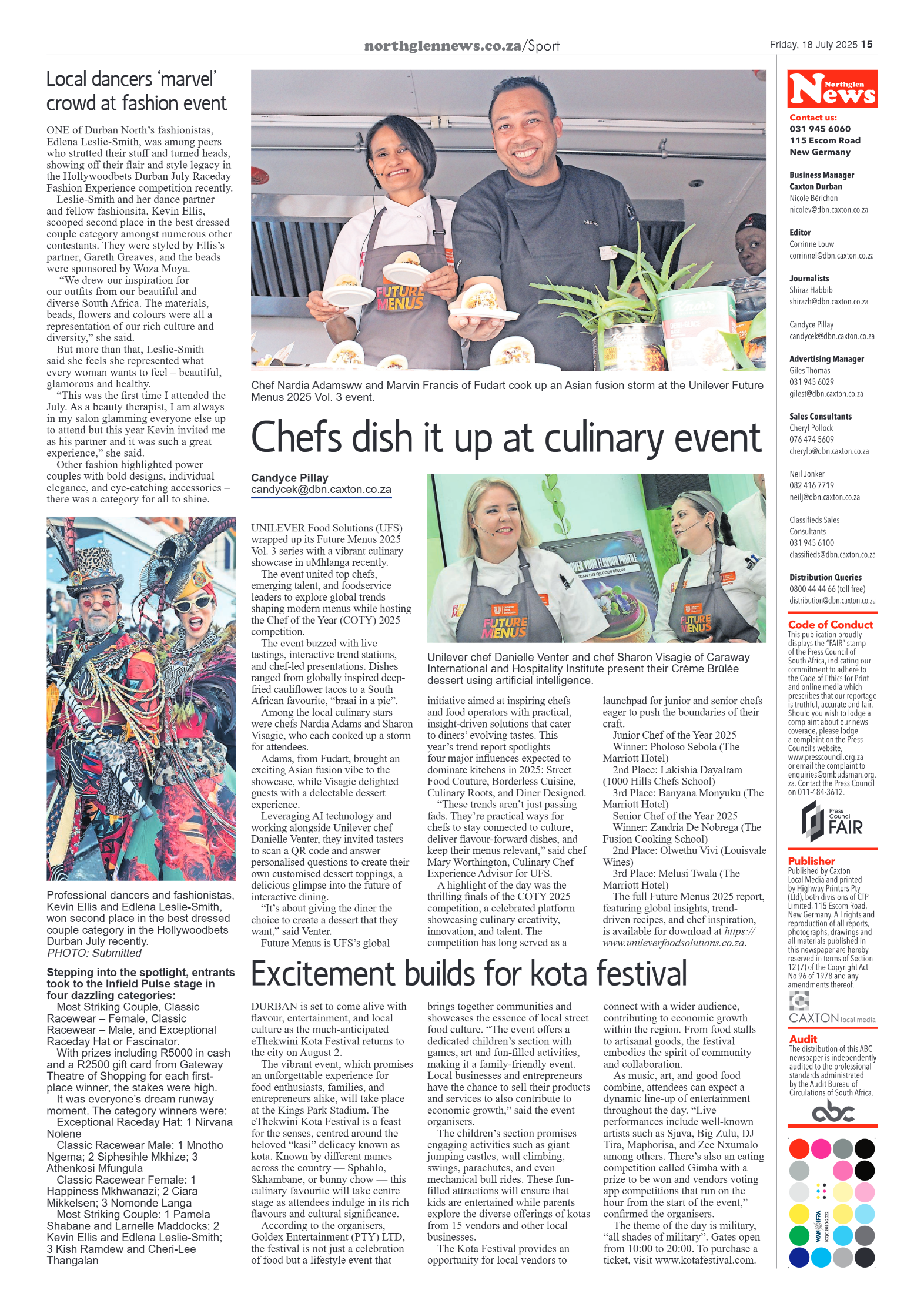 Northglen News 18 July 2025 page 15