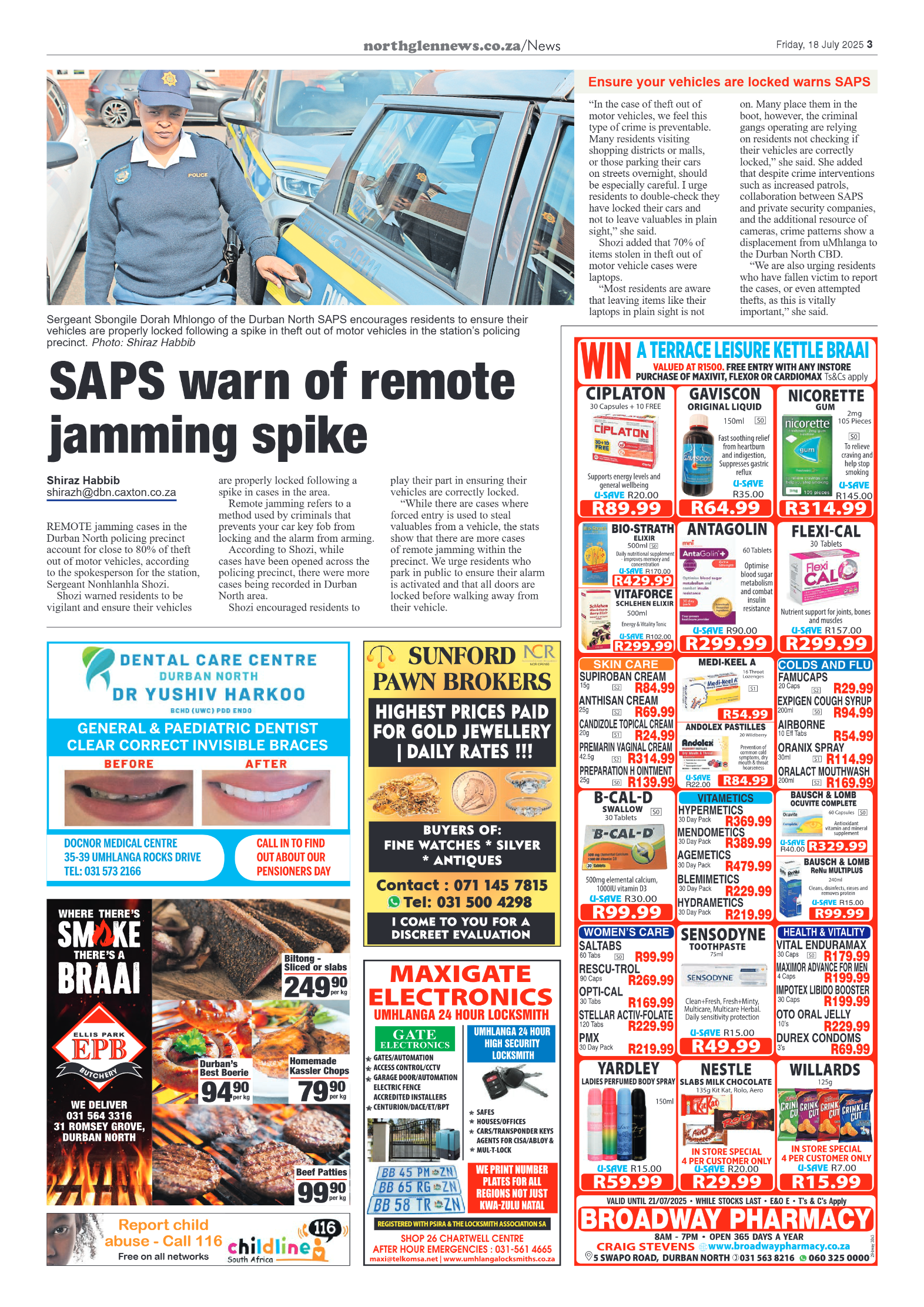 Northglen News 18 July 2025 page 3