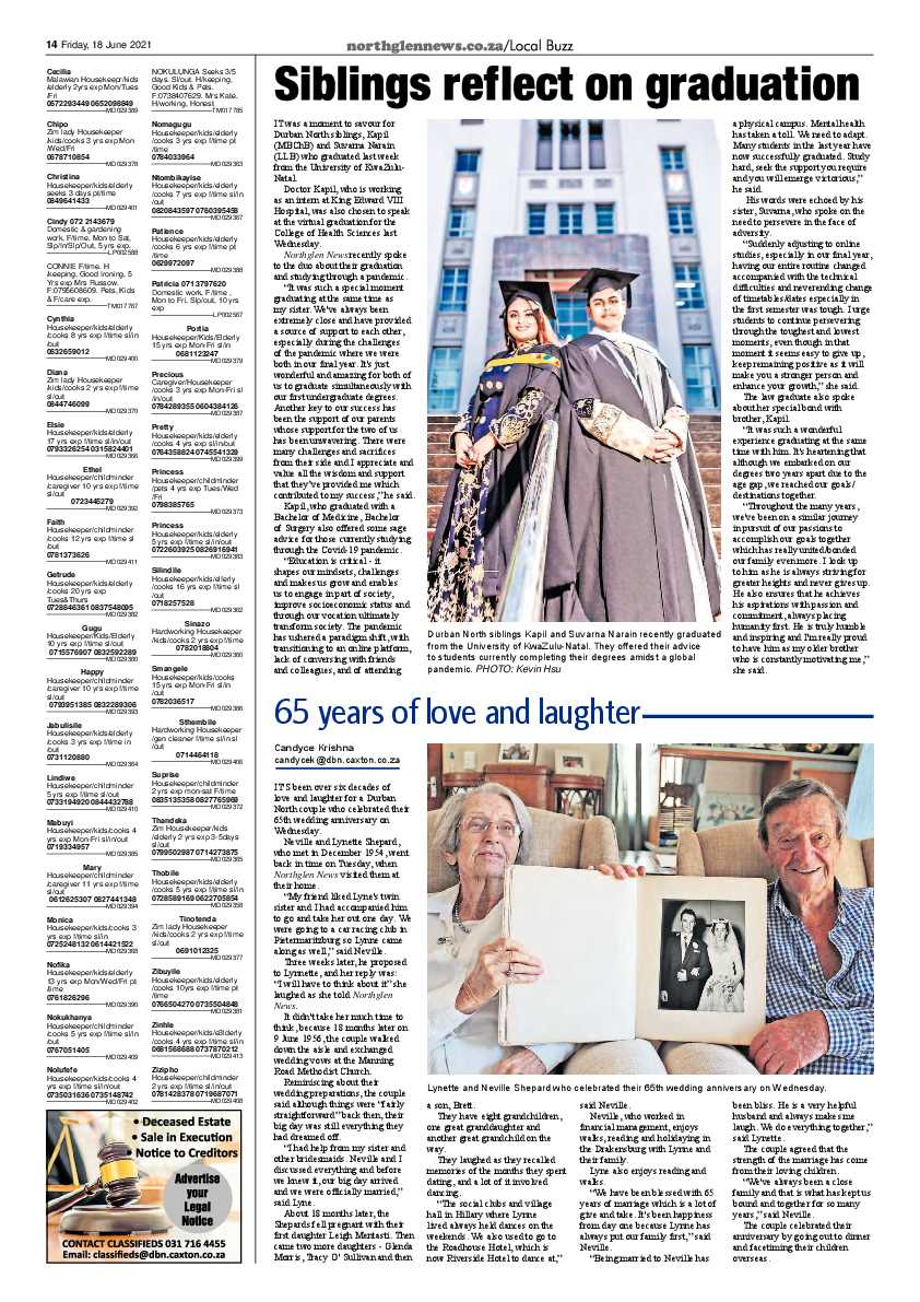 Northglen News 18 June 2021 page 14
