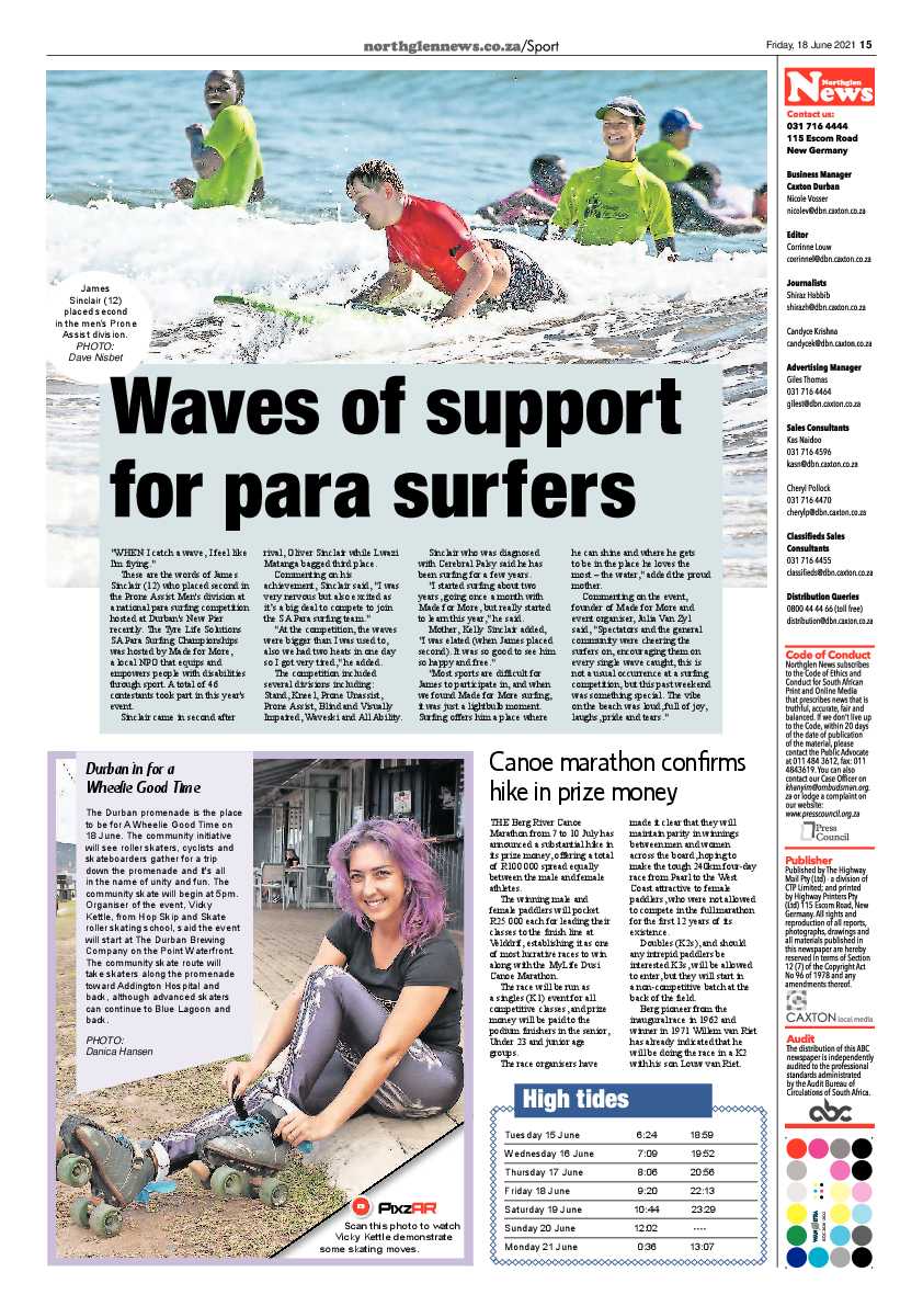 Northglen News 18 June 2021 page 15