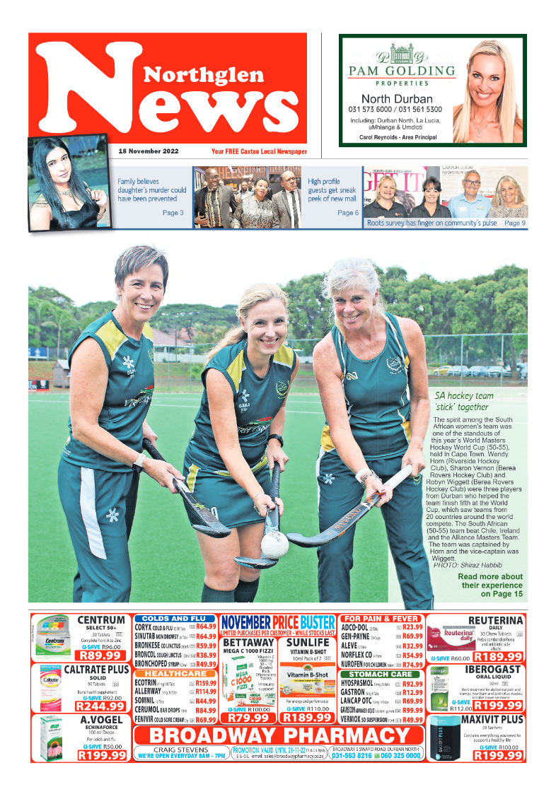Northglen News 18 November 2022 page 1