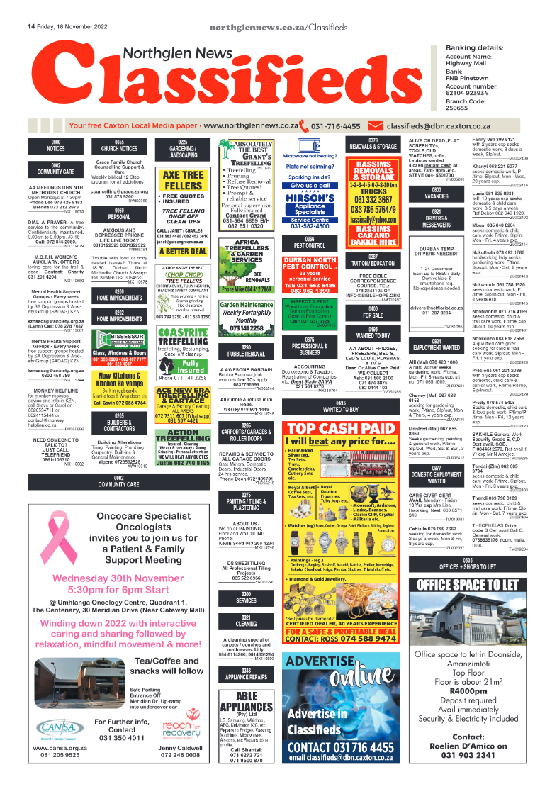 Northglen News 18 November 2022 page 14