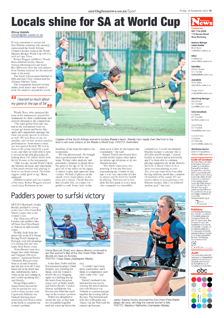 Northglen News 18 November 2022 page 15