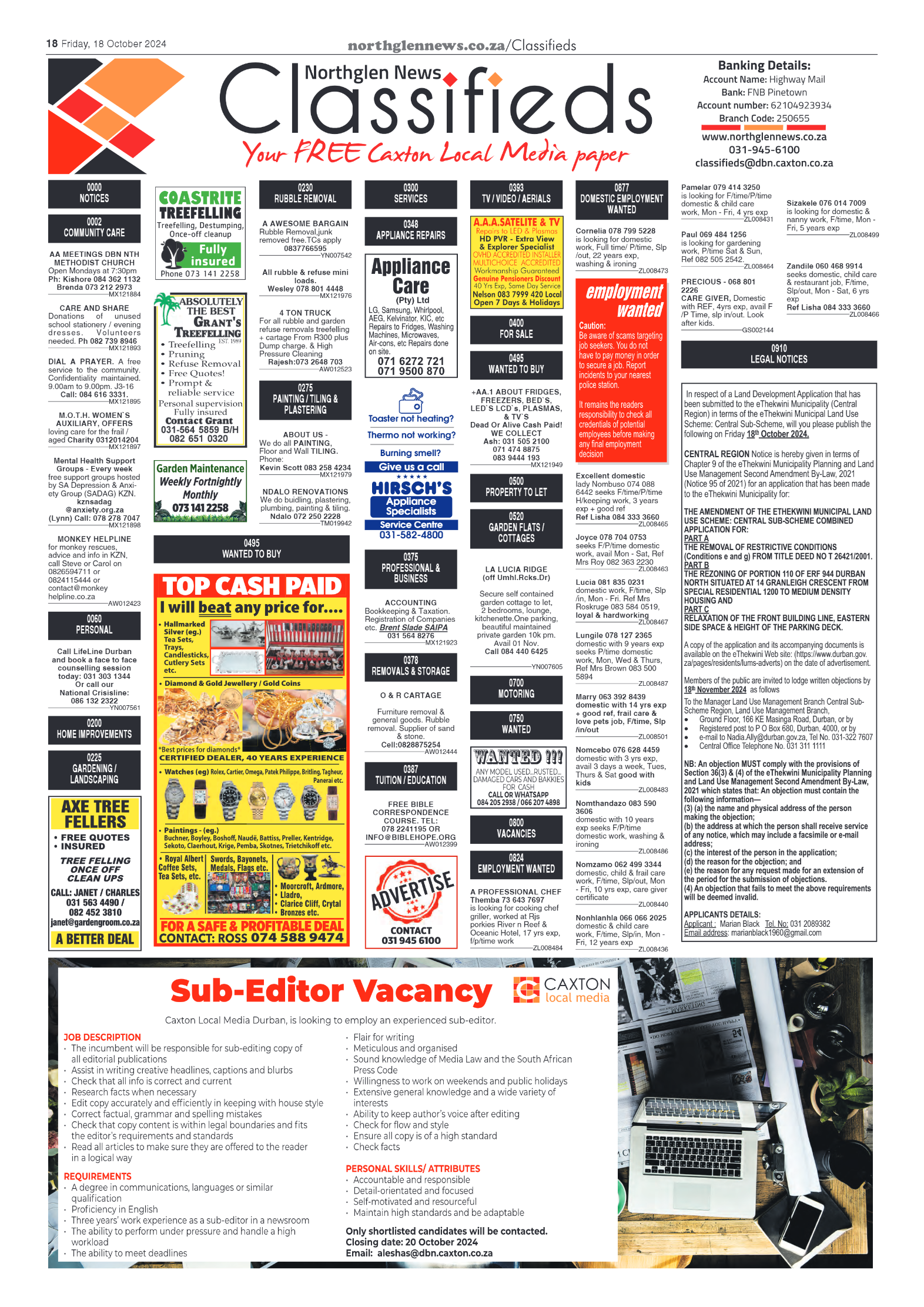 Northglen News 18 October 2024 page 18