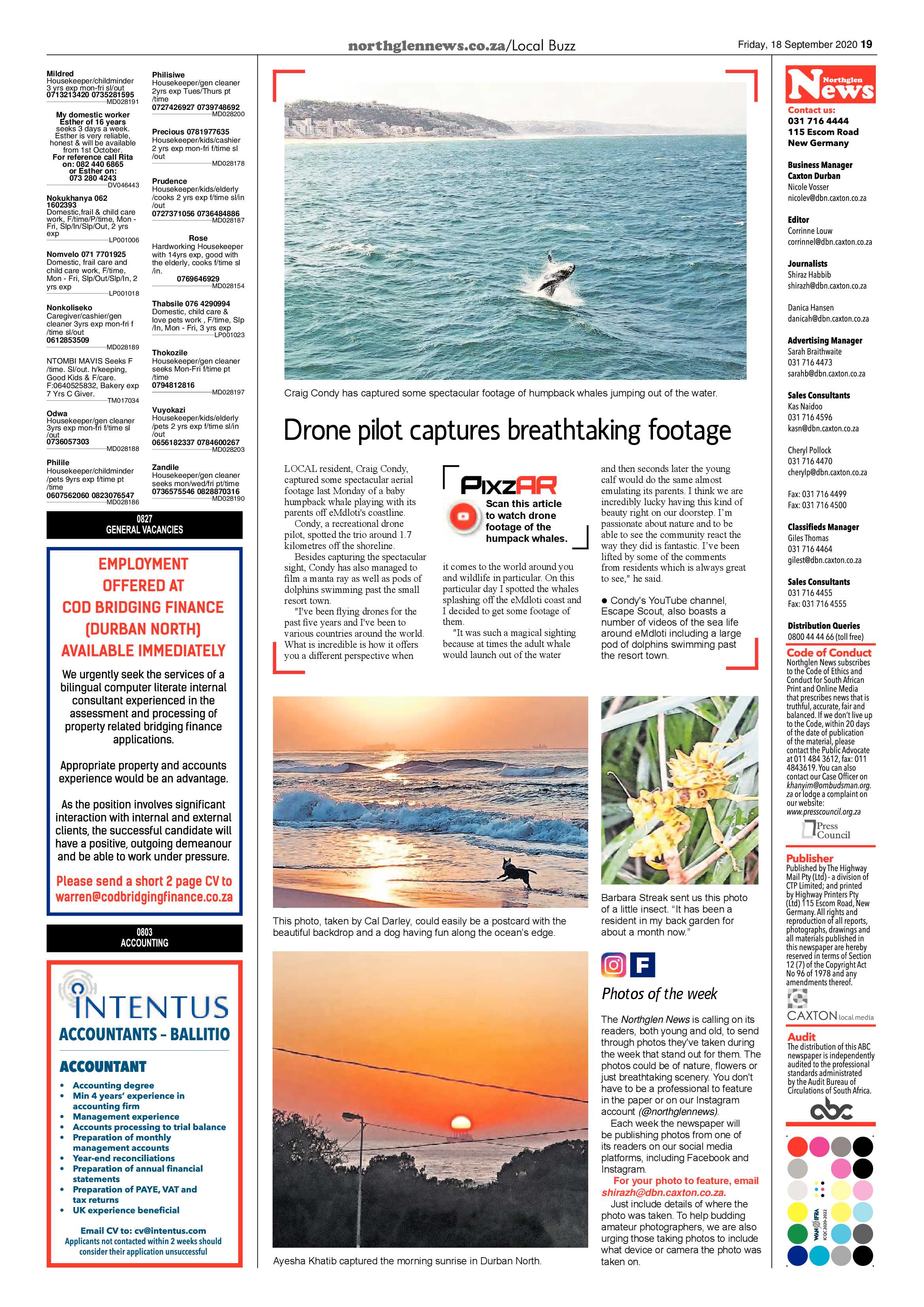 Northglen News 18 September 2020 page 19