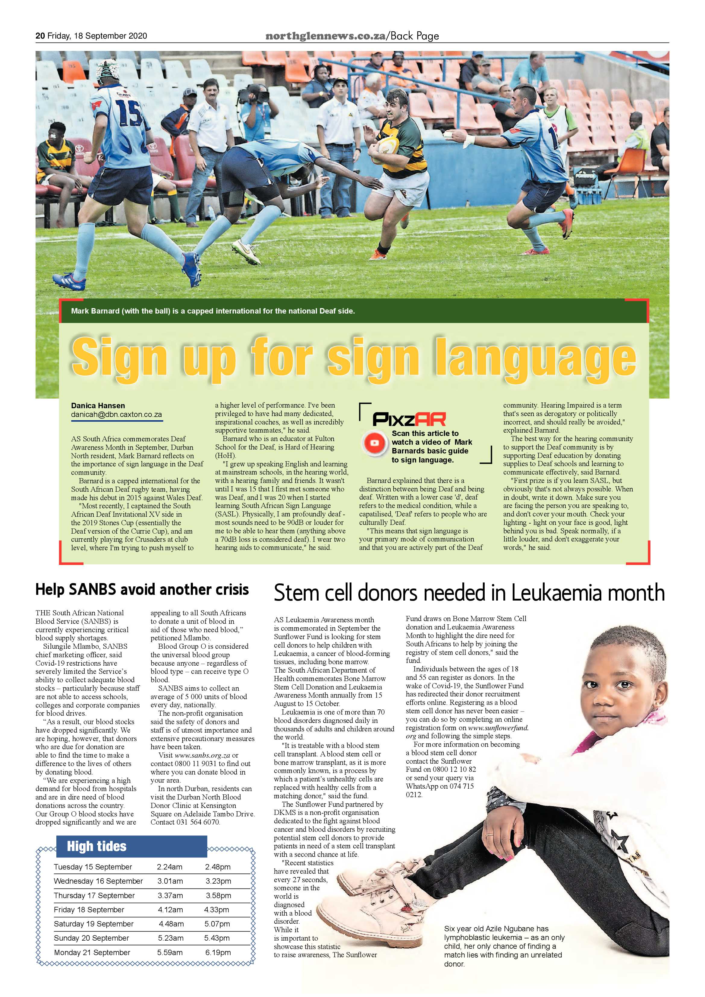 Northglen News 18 September 2020 page 20