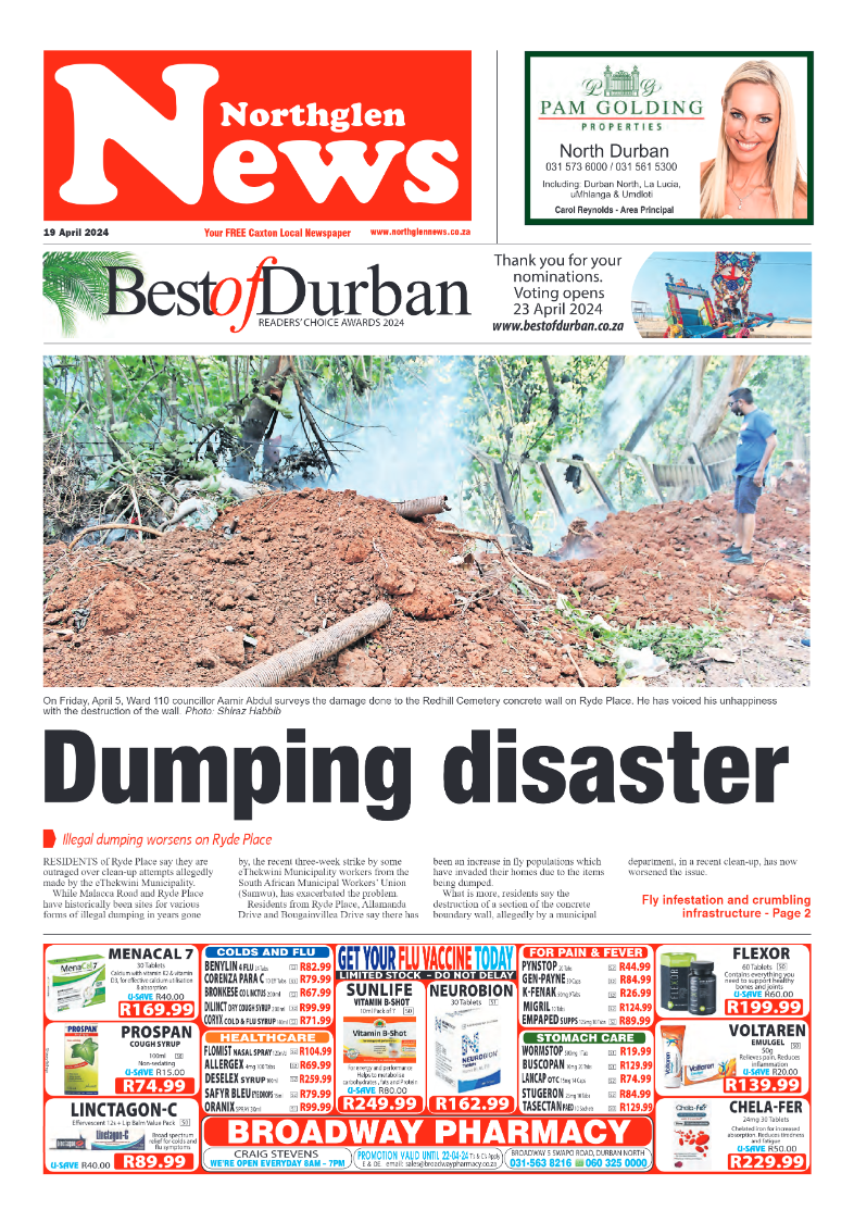 Northglen News 19 April 2024 page 1