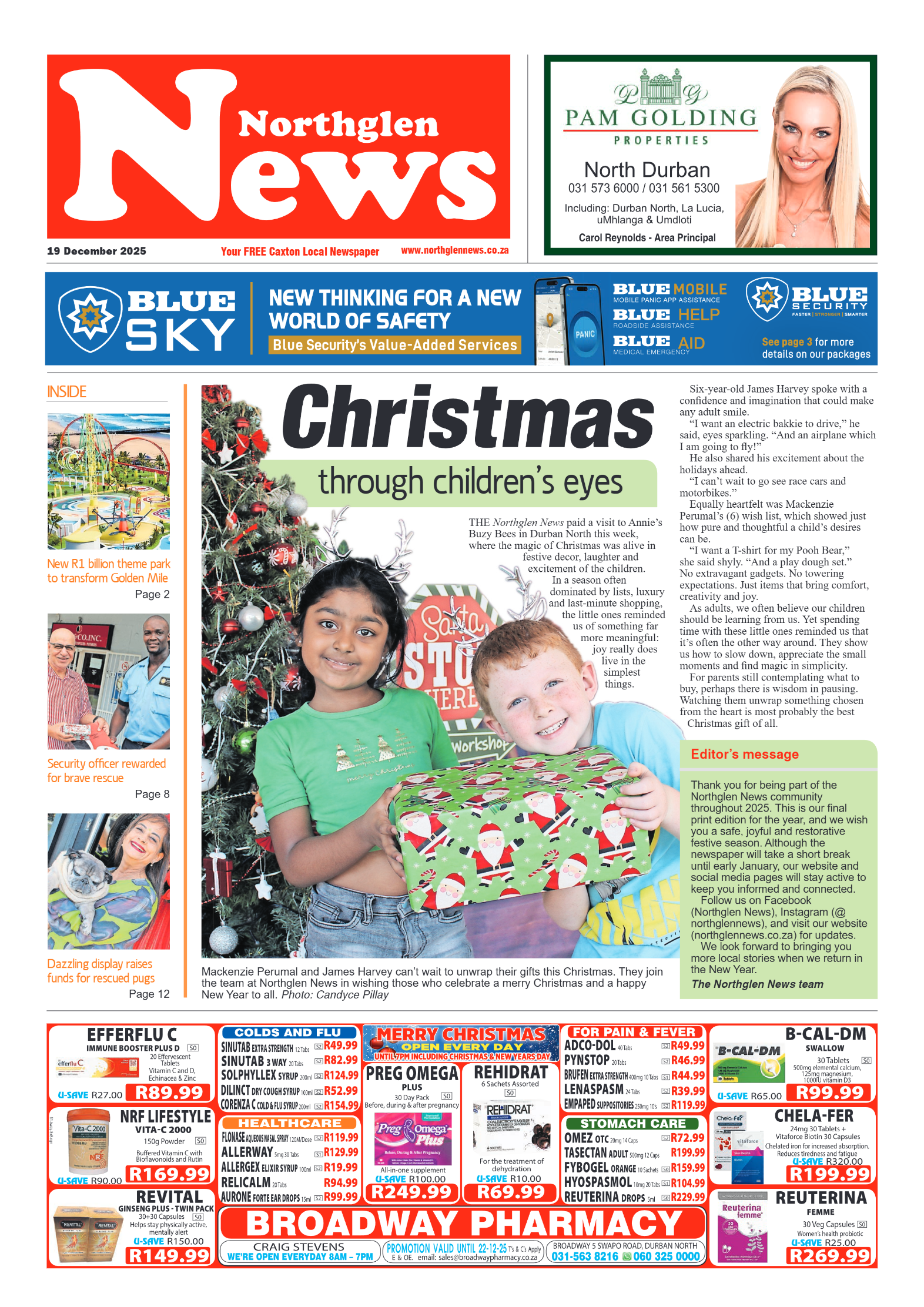 Northglen News 19 December 2025 page 1