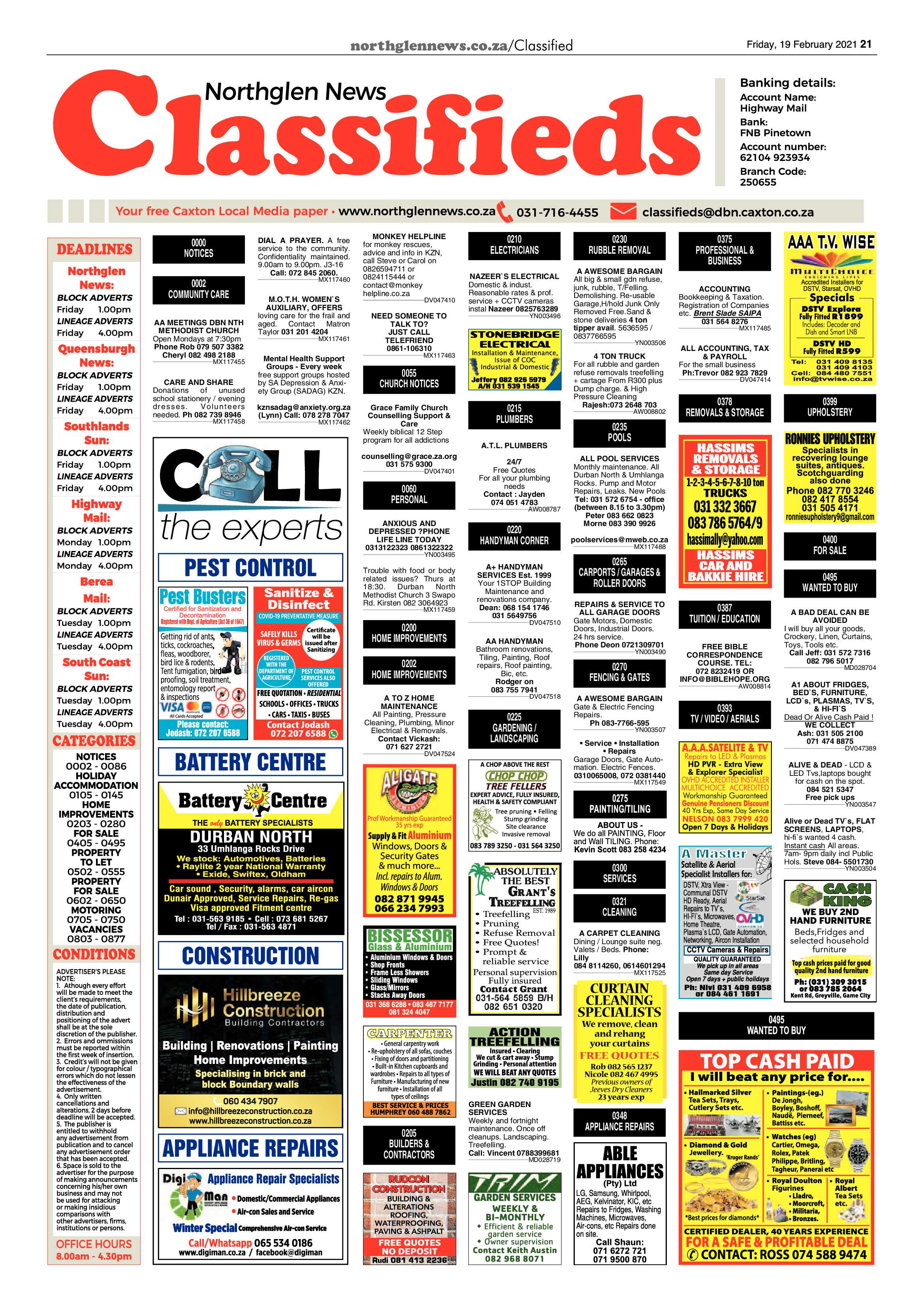 Northglen News 19 February 2021 page 21