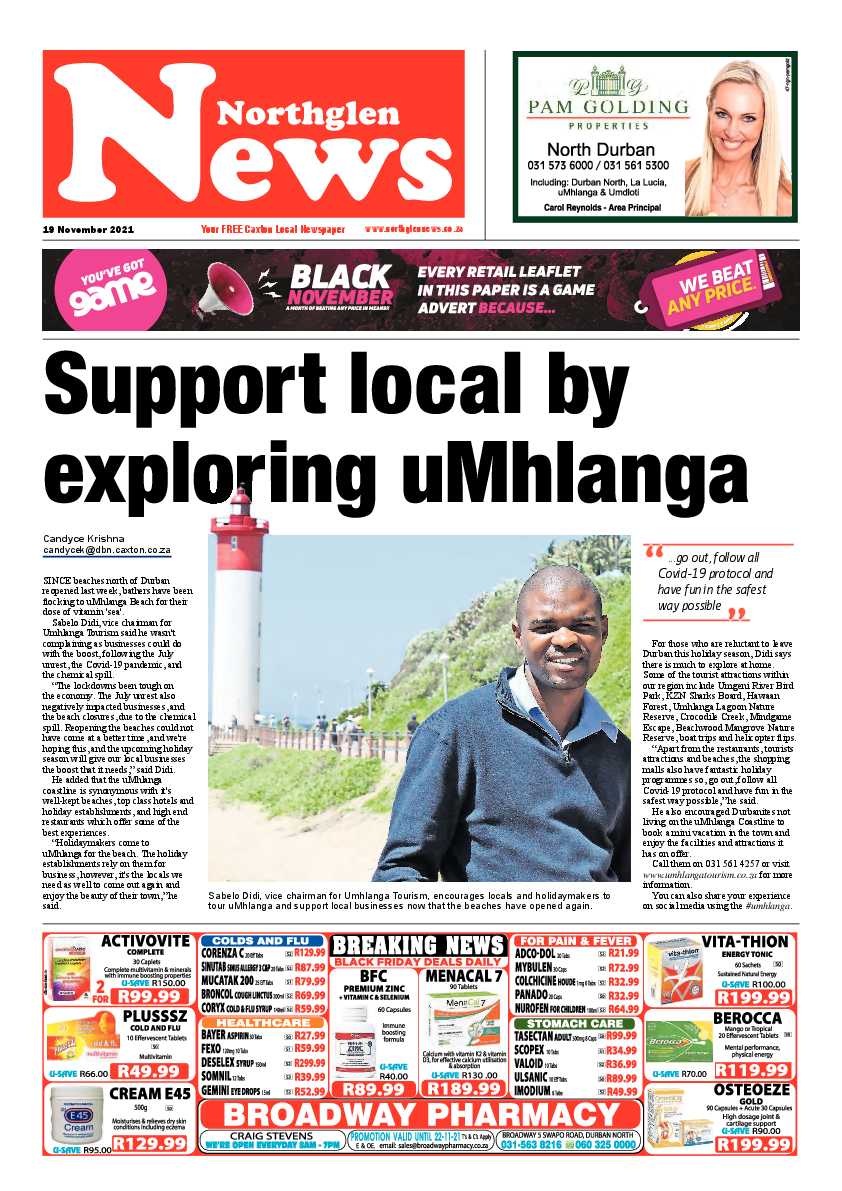Northglen News 19 November 2021 page 1
