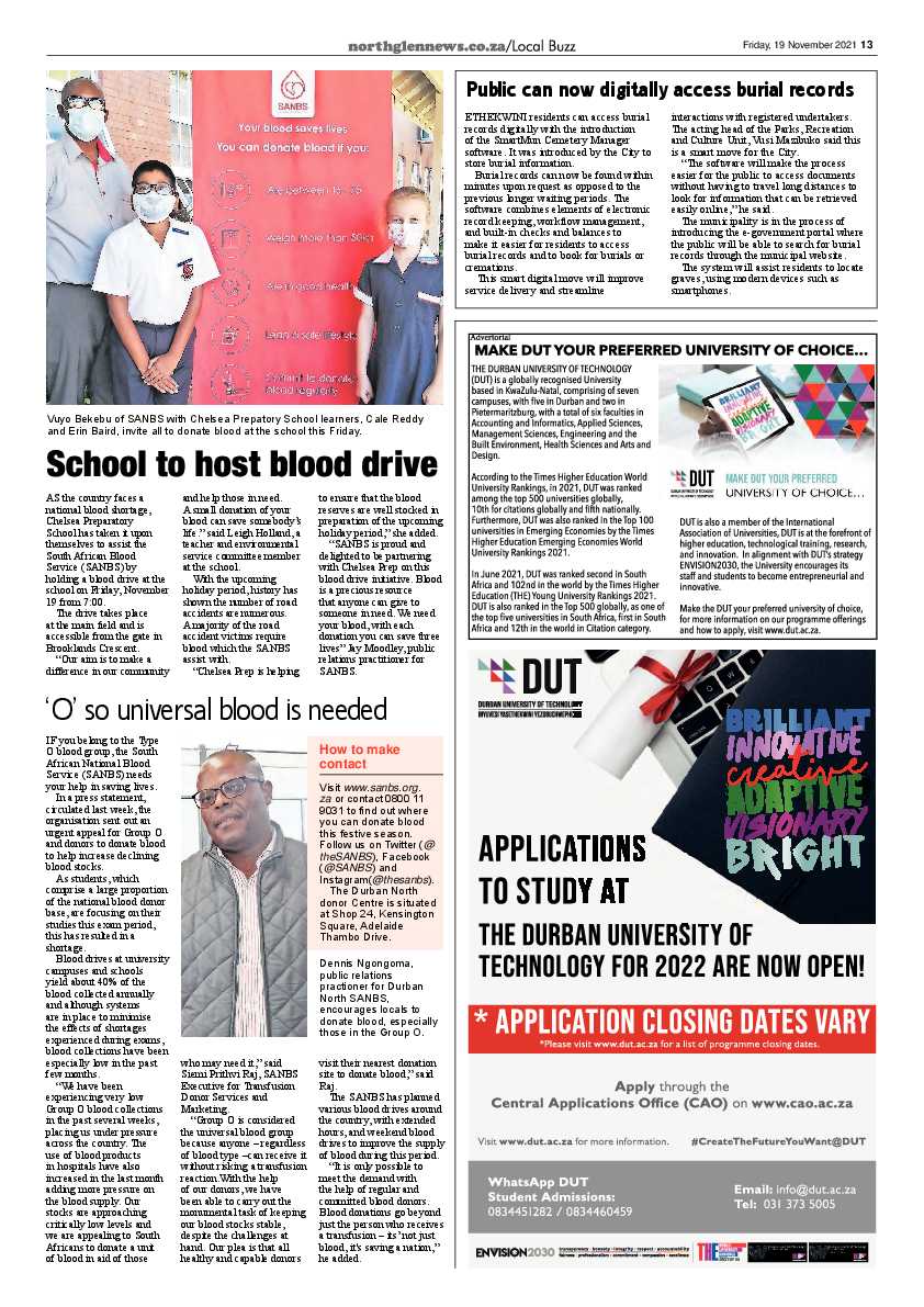 Northglen News 19 November 2021 page 13