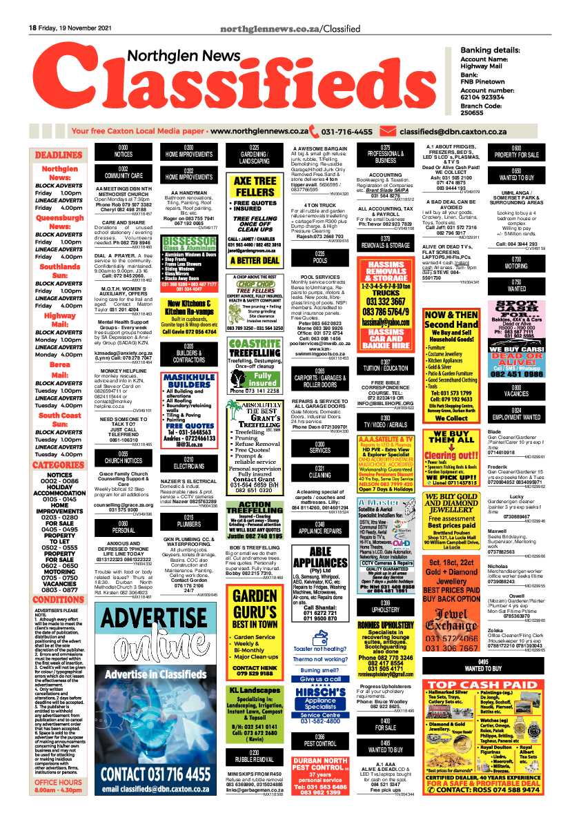 Northglen News 19 November 2021 page 18