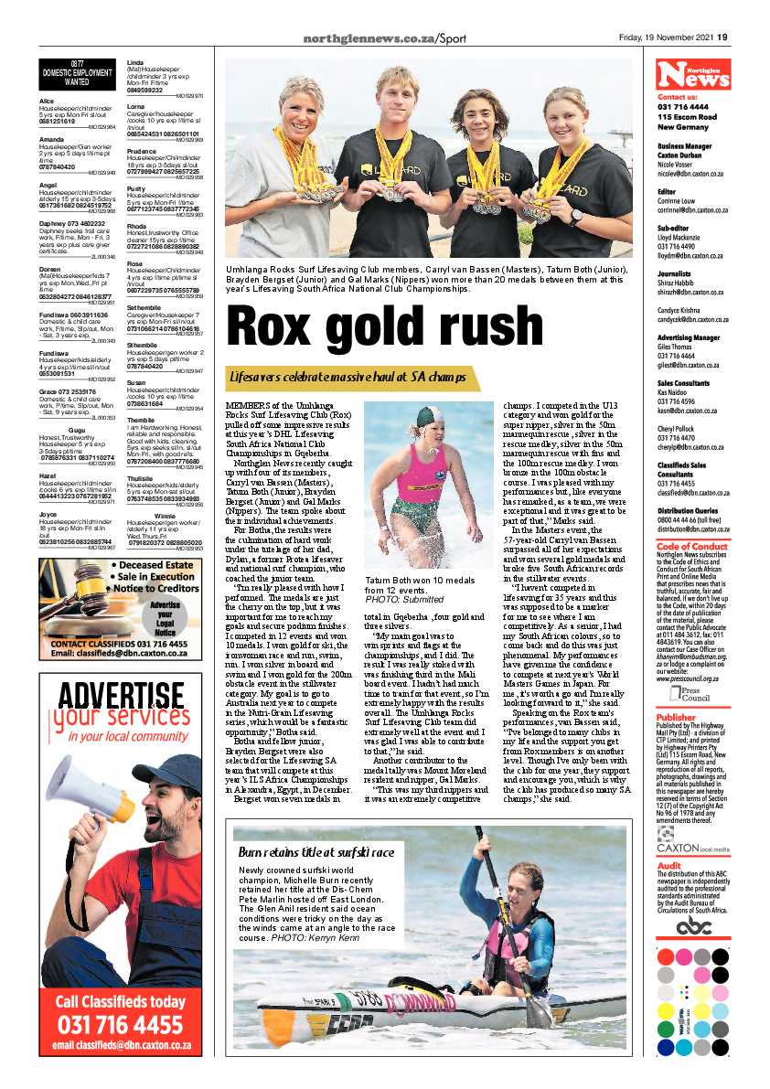 Northglen News 19 November 2021 page 19