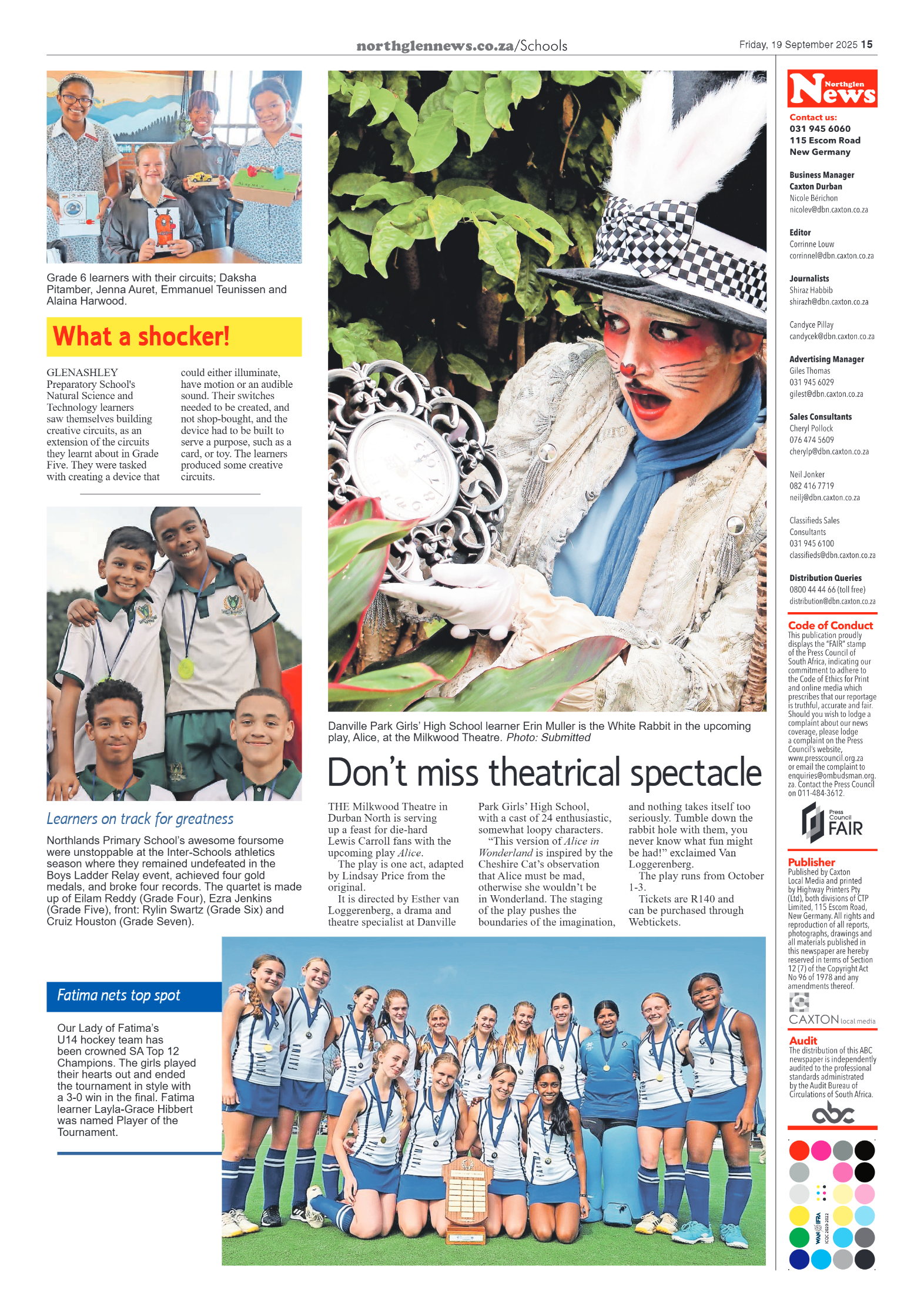 Northglen News 19 September 2025 page 15
