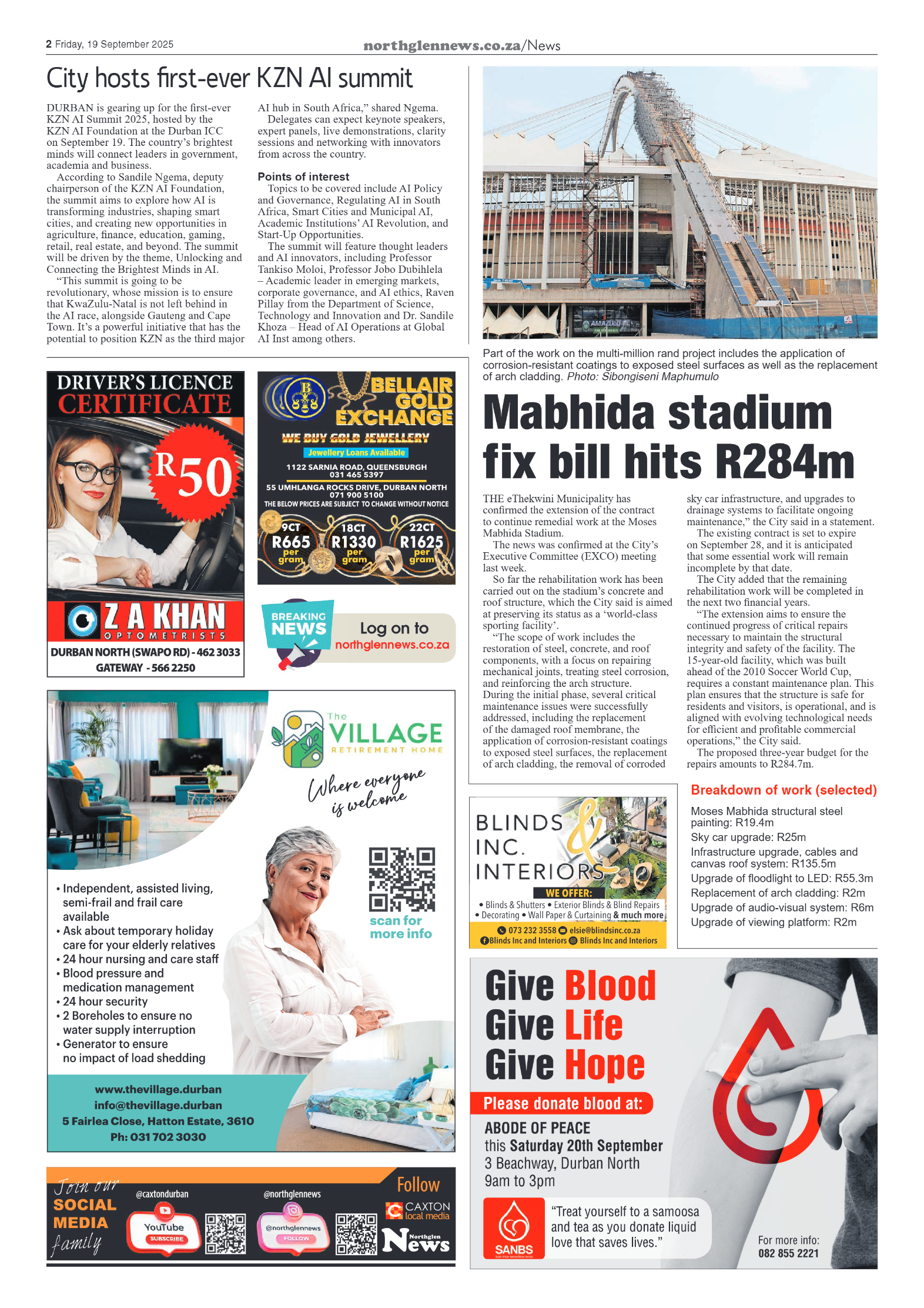 Northglen News 19 September 2025 page 2