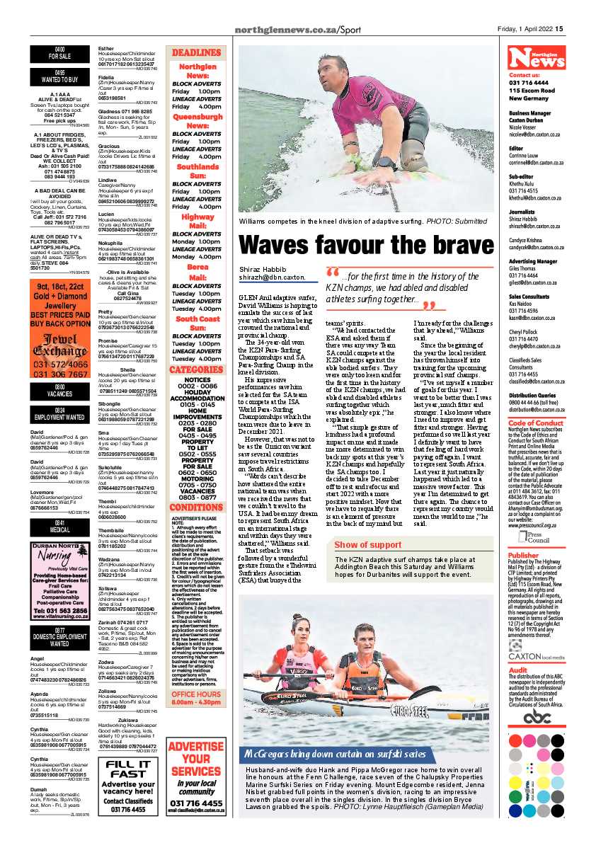 Northglen News 1 April 2022 page 15