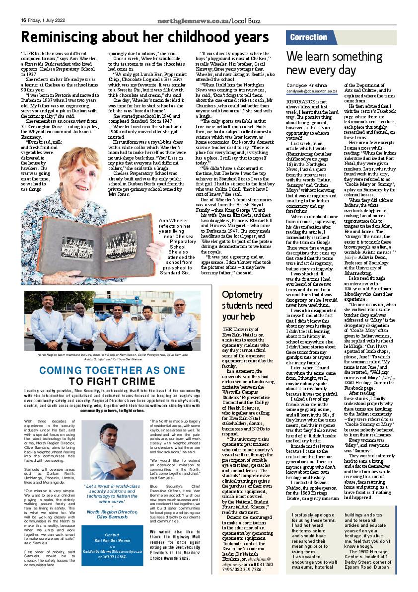 Northglen News 1 July 2022 page 16