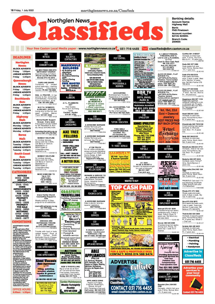 Northglen News 1 July 2022 page 18