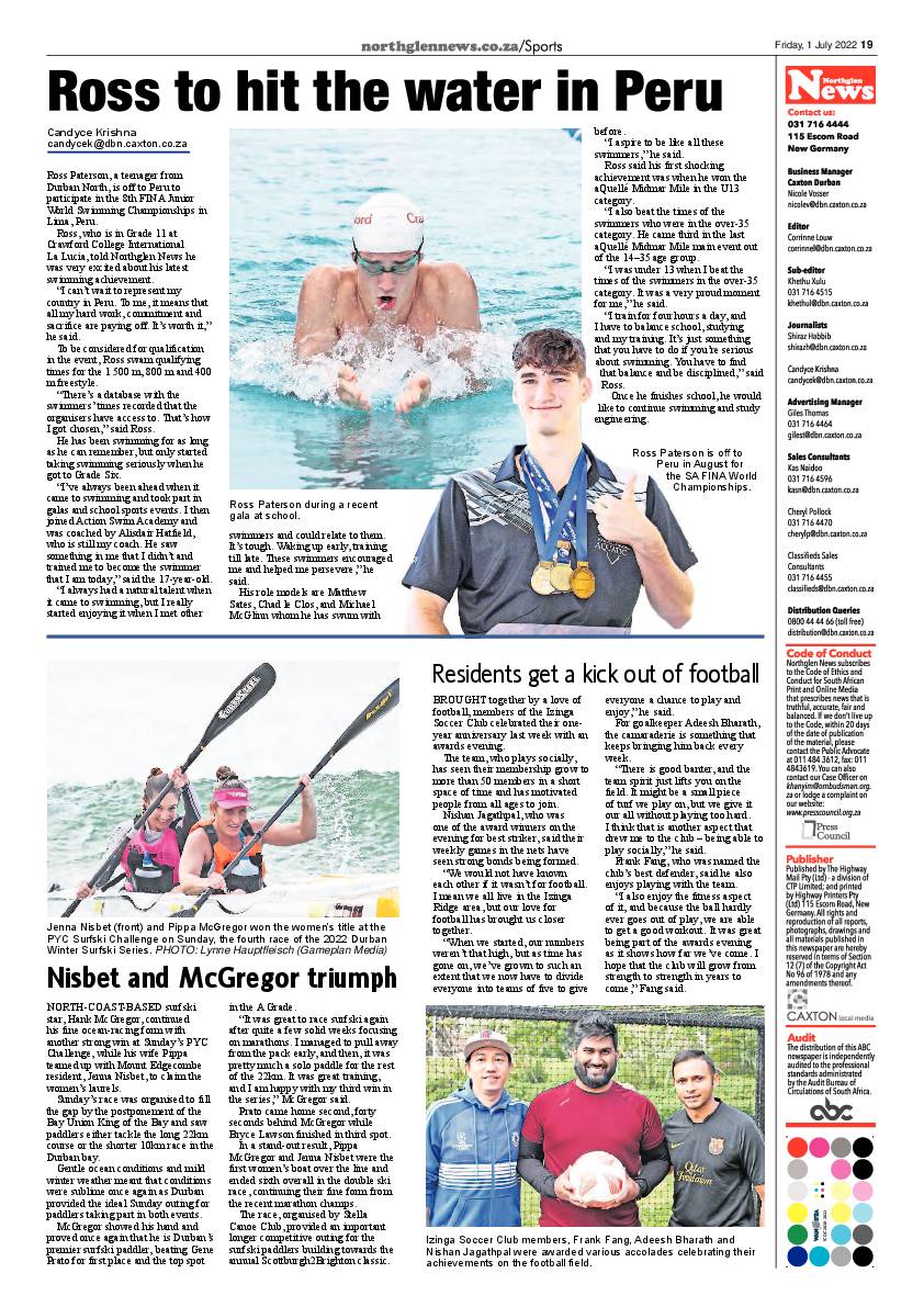 Northglen News 1 July 2022 page 19