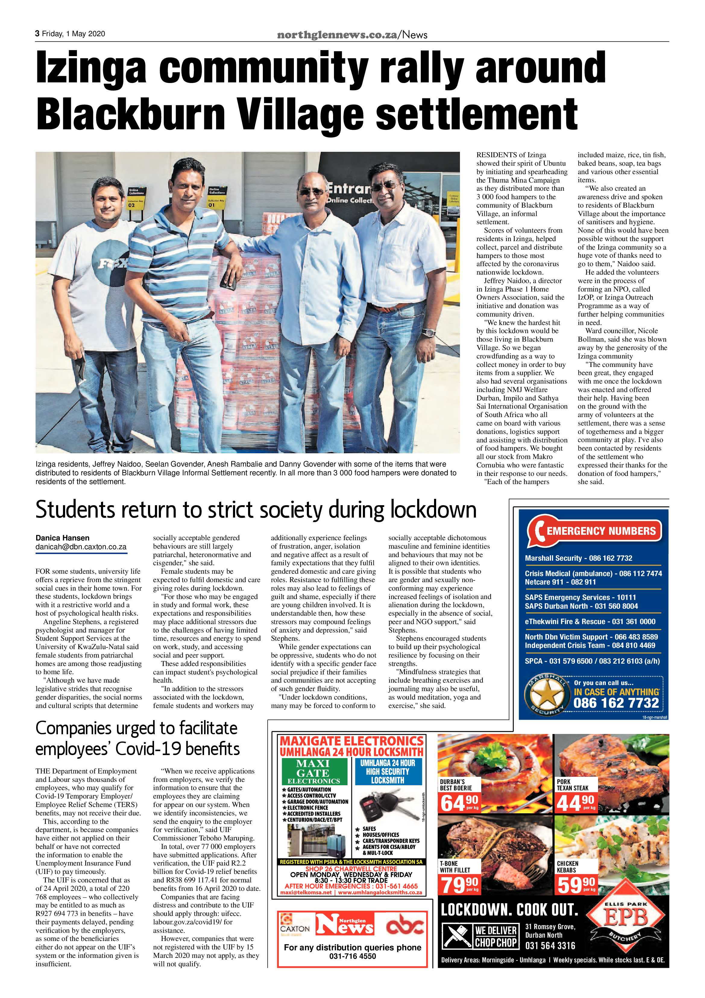 Northglen News 1 May 2020 page 3
