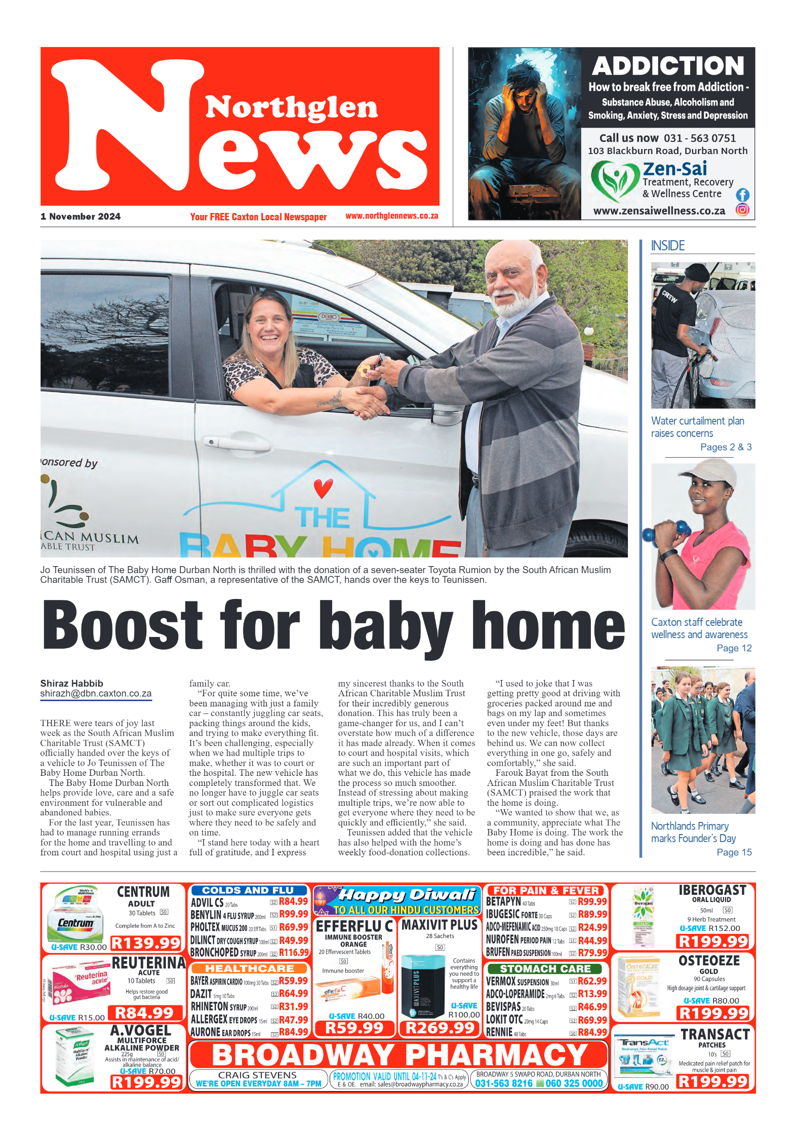 Northglen News 1 November 2024 page 1