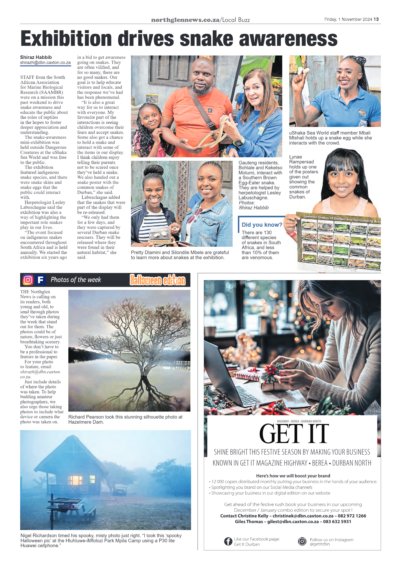 Northglen News 1 November 2024 page 13