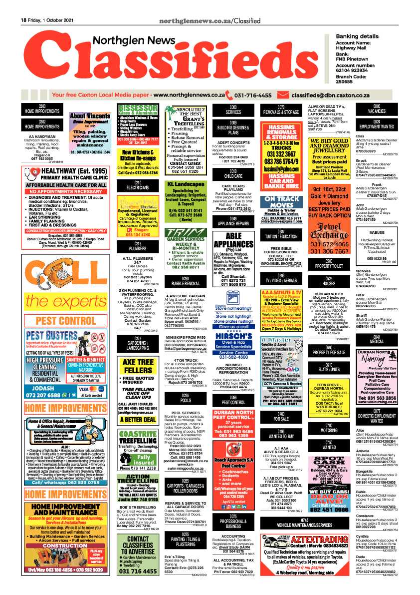 Northglen News 1 October 2021 page 18