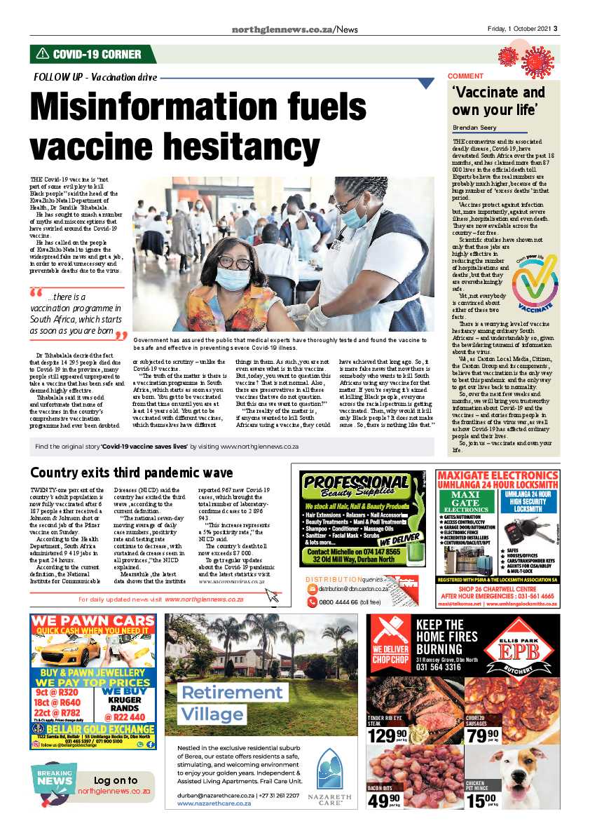 Northglen News 1 October 2021 page 3