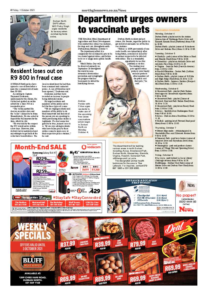 Northglen News 1 October 2021 page 4