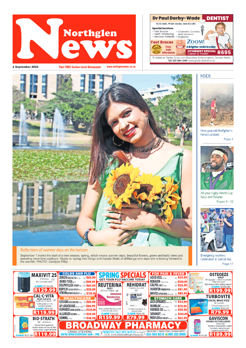 Northglen News 1 September 2023 page 1
