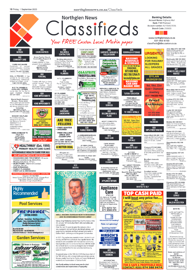 Northglen News 1 September 2023 page 18