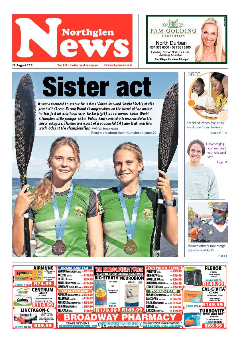 Northglen News 20 August 2021 page 1