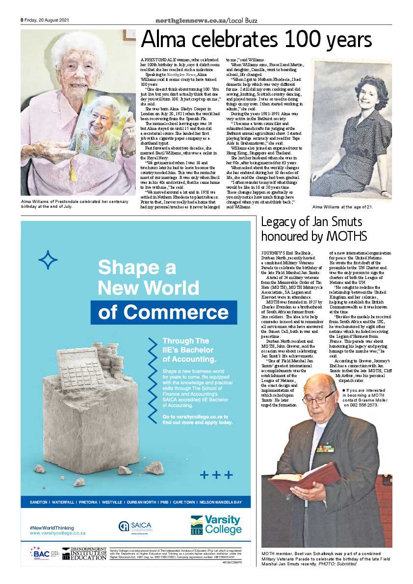 Northglen News 20 August 2021 page 8
