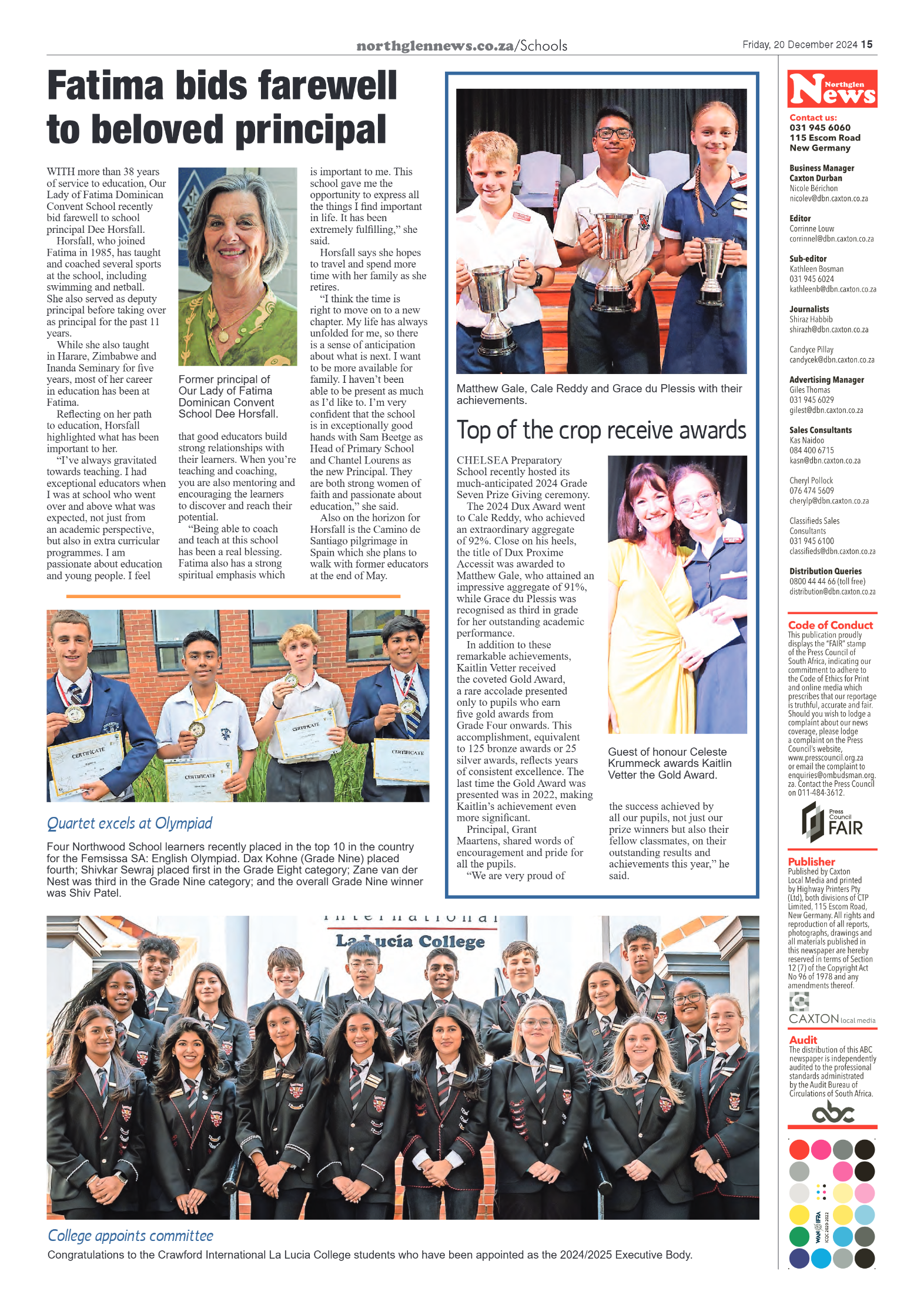 Northglen News 20 December 2024 page 15