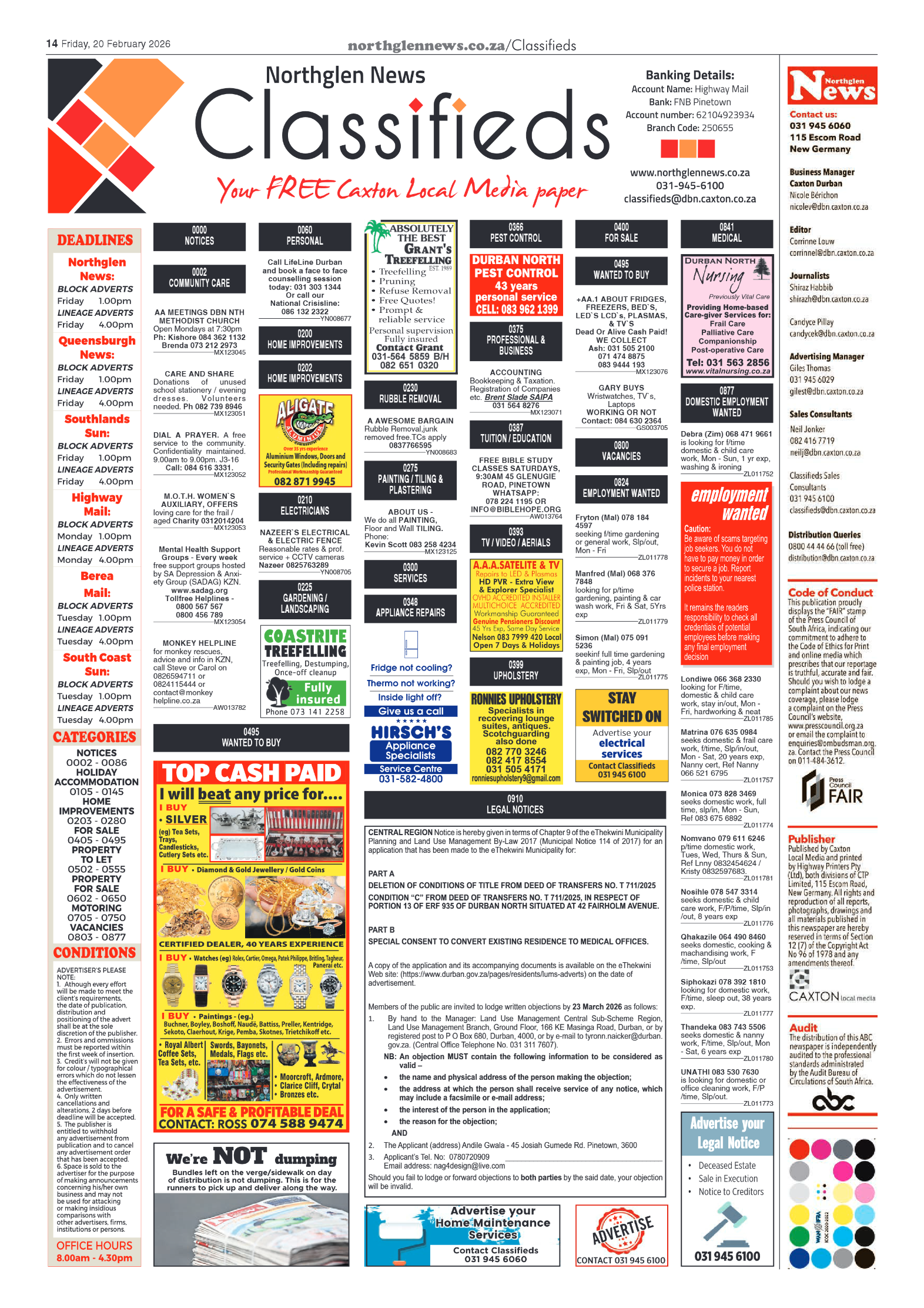 Northglen News 20 February 2026 page 14