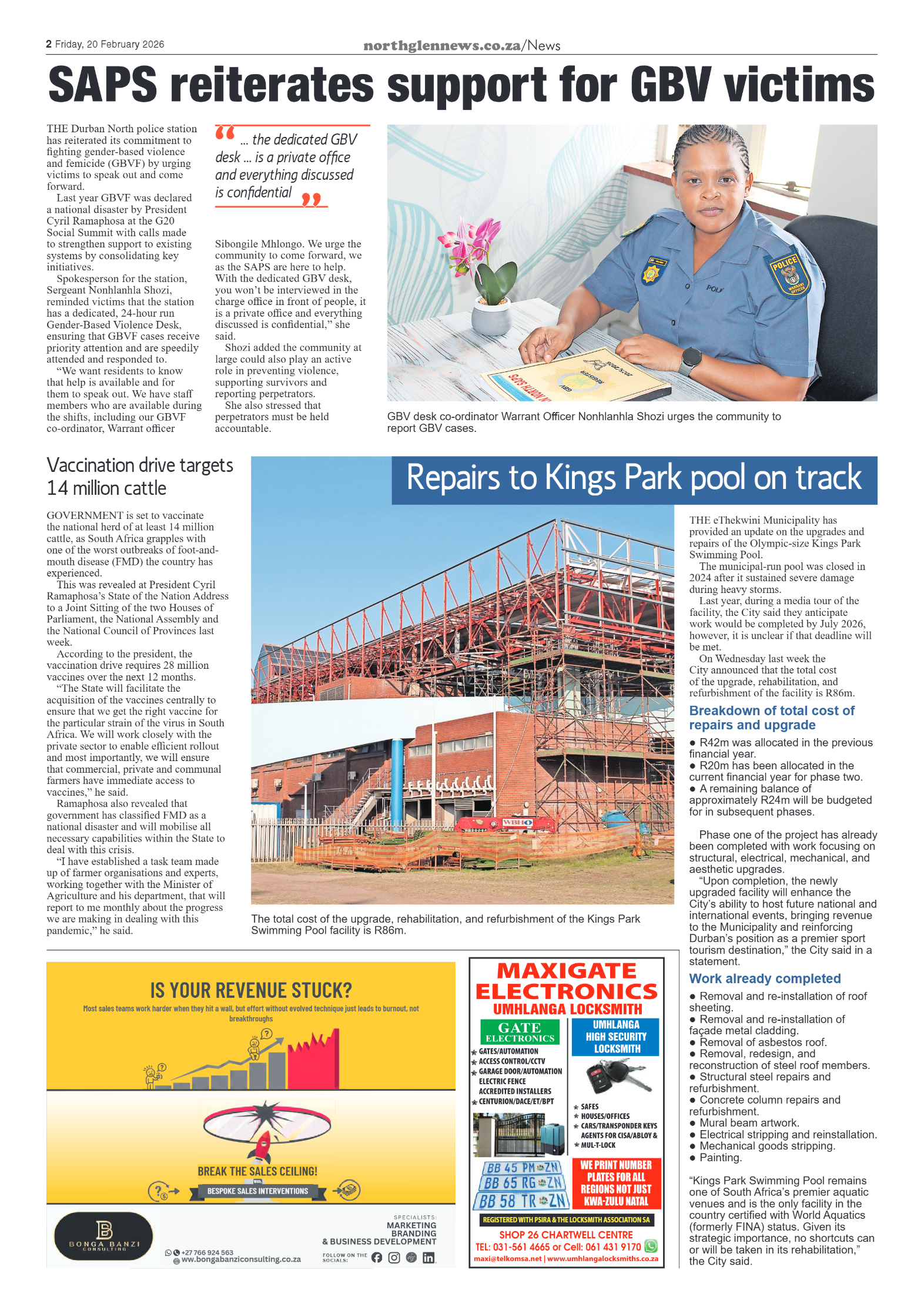 Northglen News 20 February 2026 page 2