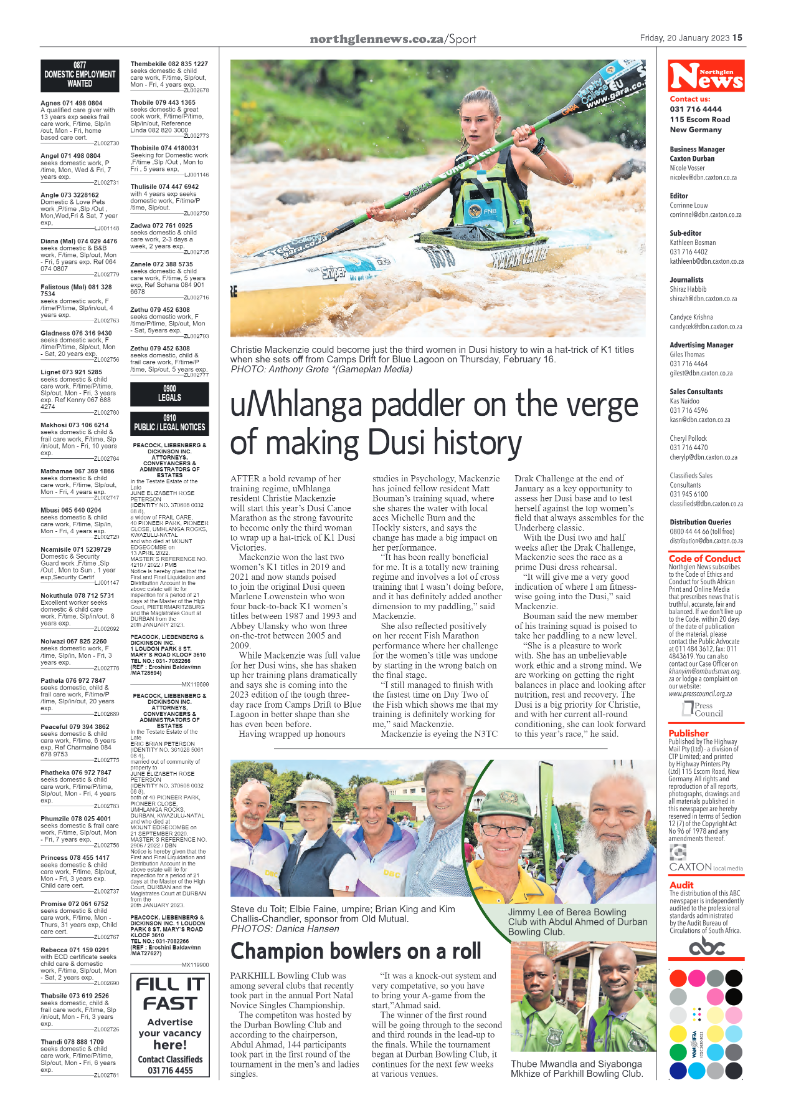 Northglen News 20 January 2023 page 15