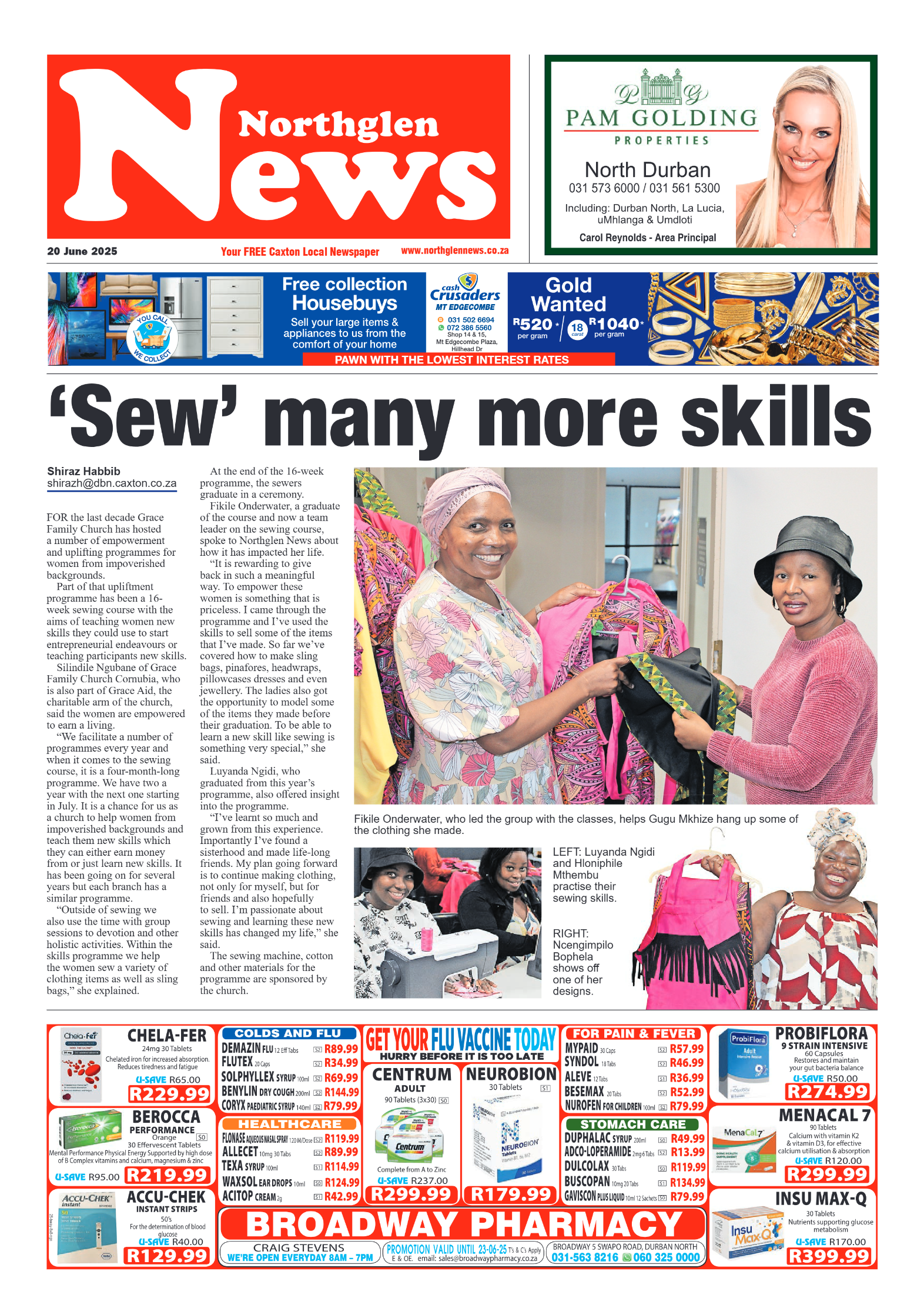 Northglen News 20 June 2025 page 1
