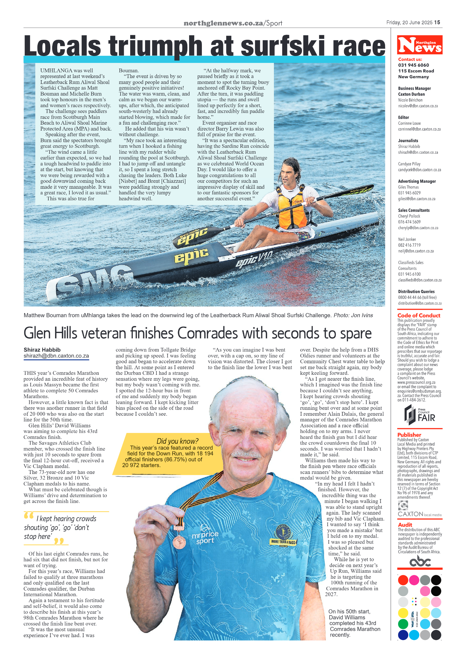 Northglen News 20 June 2025 page 15