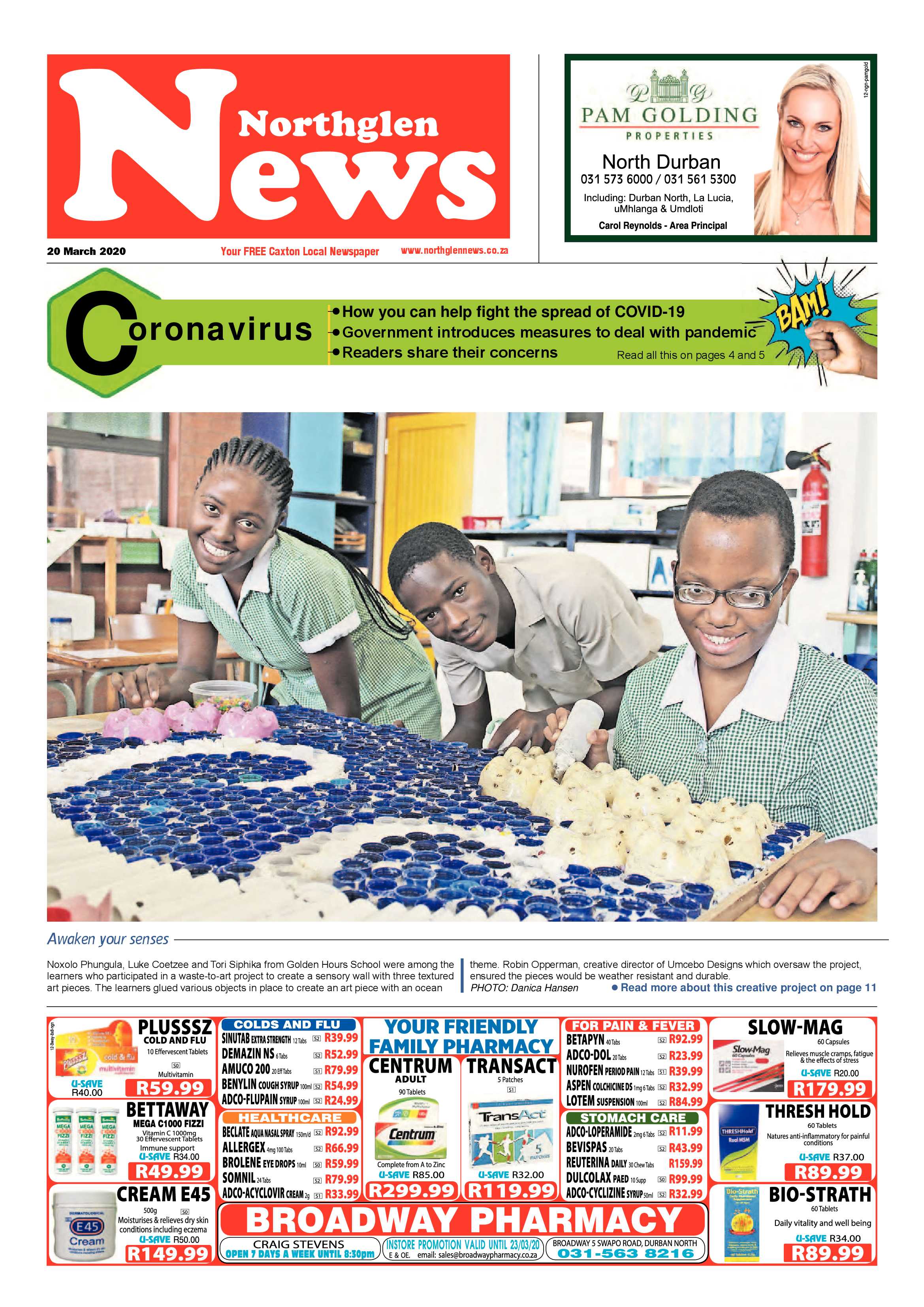 Northglen News 20 March 2020 page 1