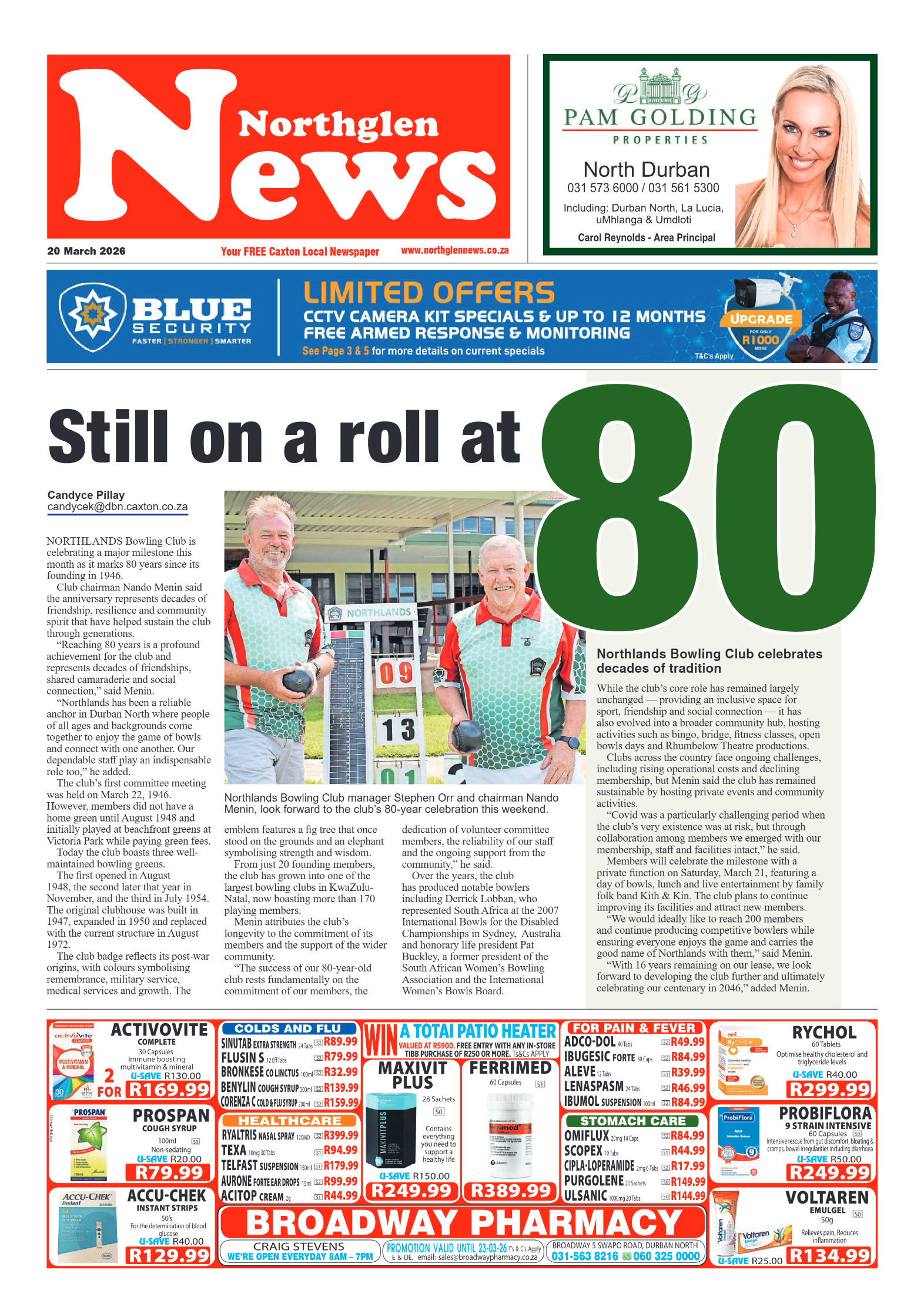 Northglen News 20 March 2026 page 1