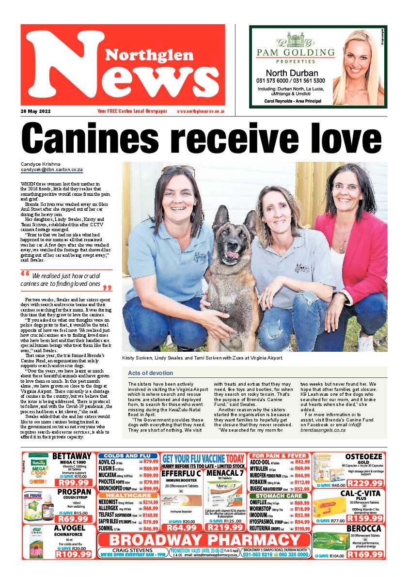Northglen News 20 May 2022 page 1