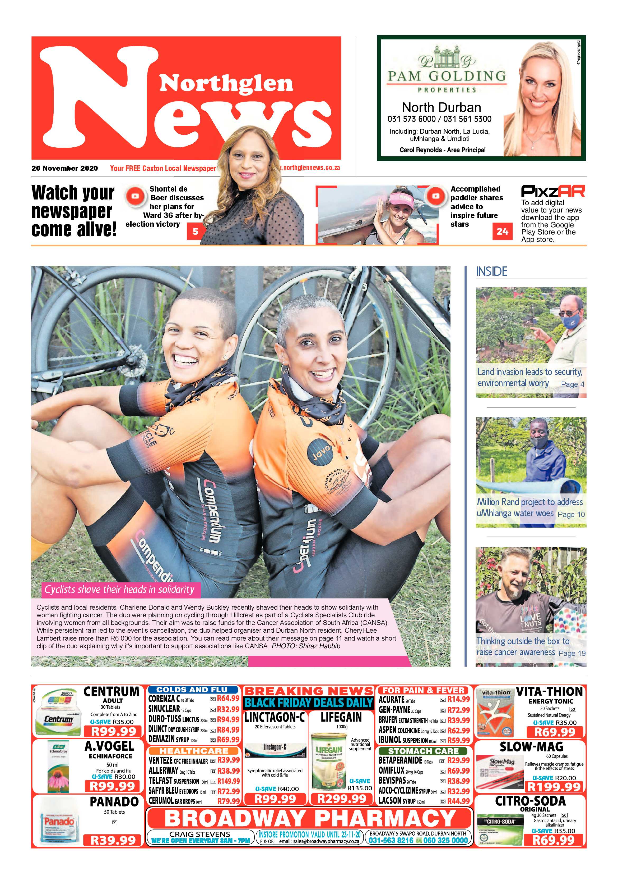 Northglen News 20 November 2020 page 1