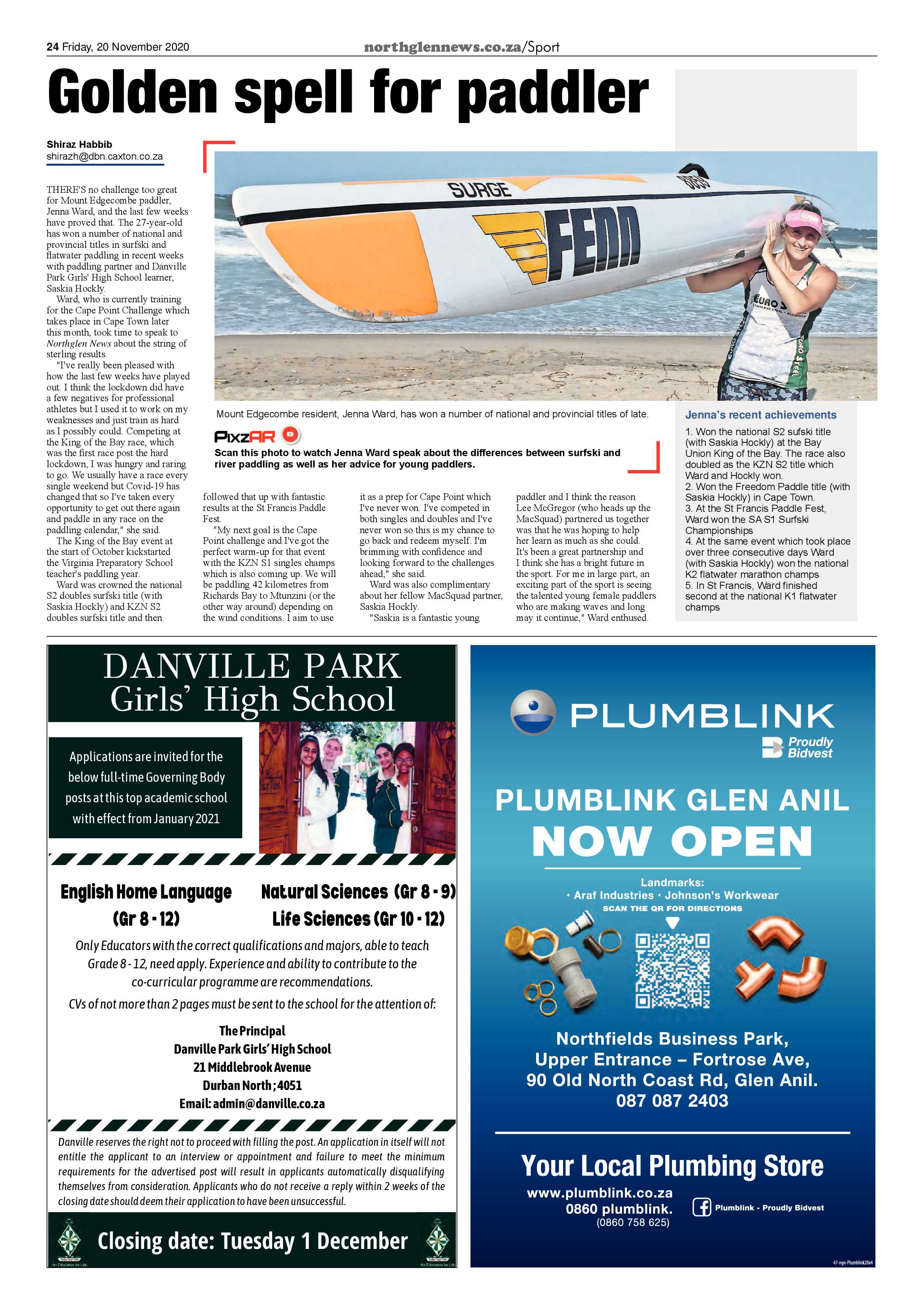 Northglen News 20 November 2020 page 24