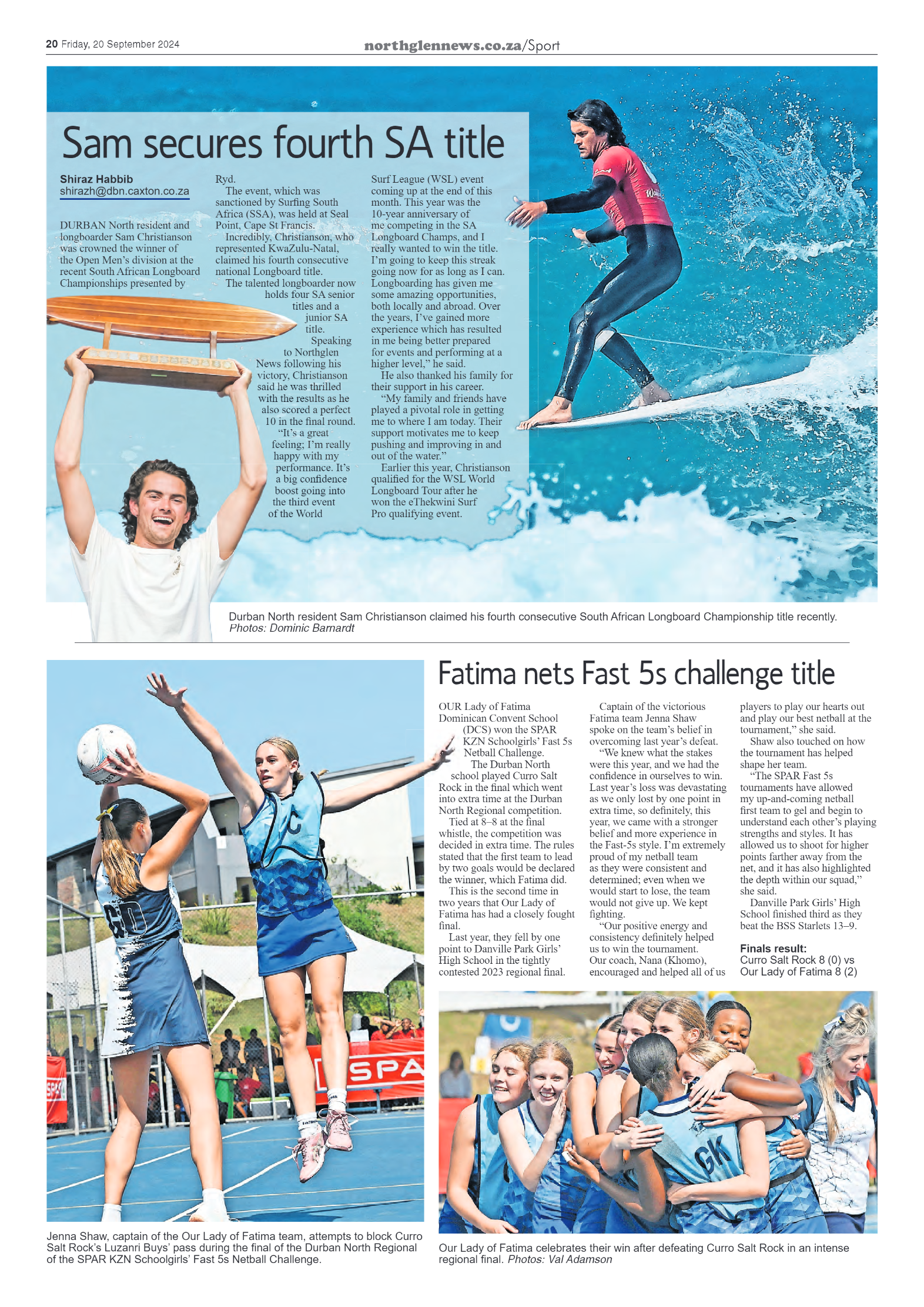 Northglen News 20 September 2024 page 20