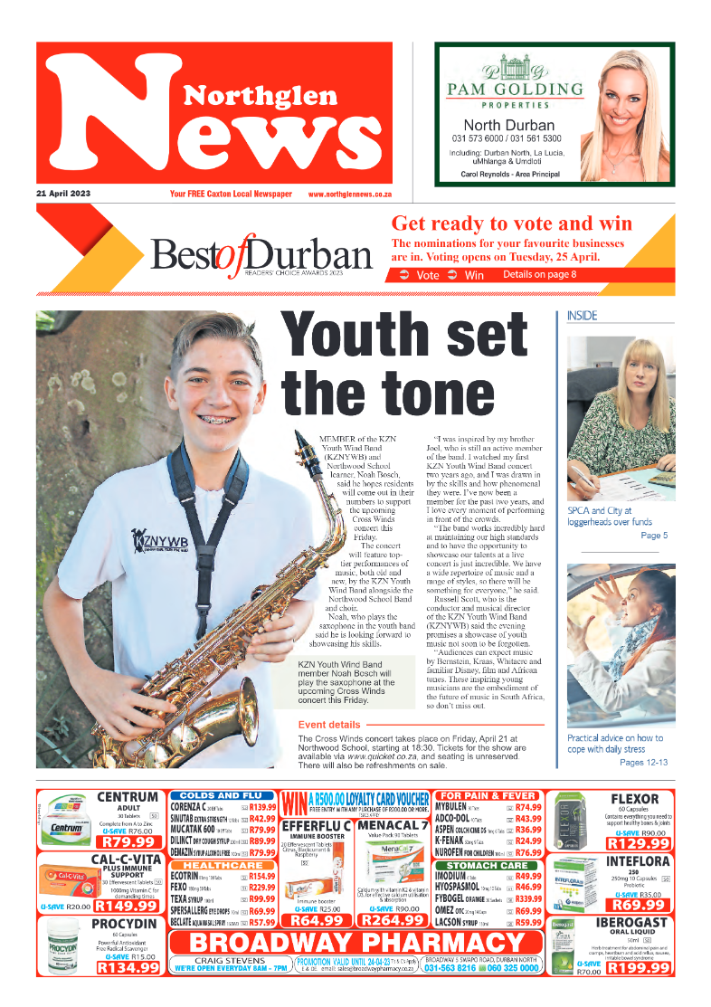 Northglen News 21 April 2023 page 1