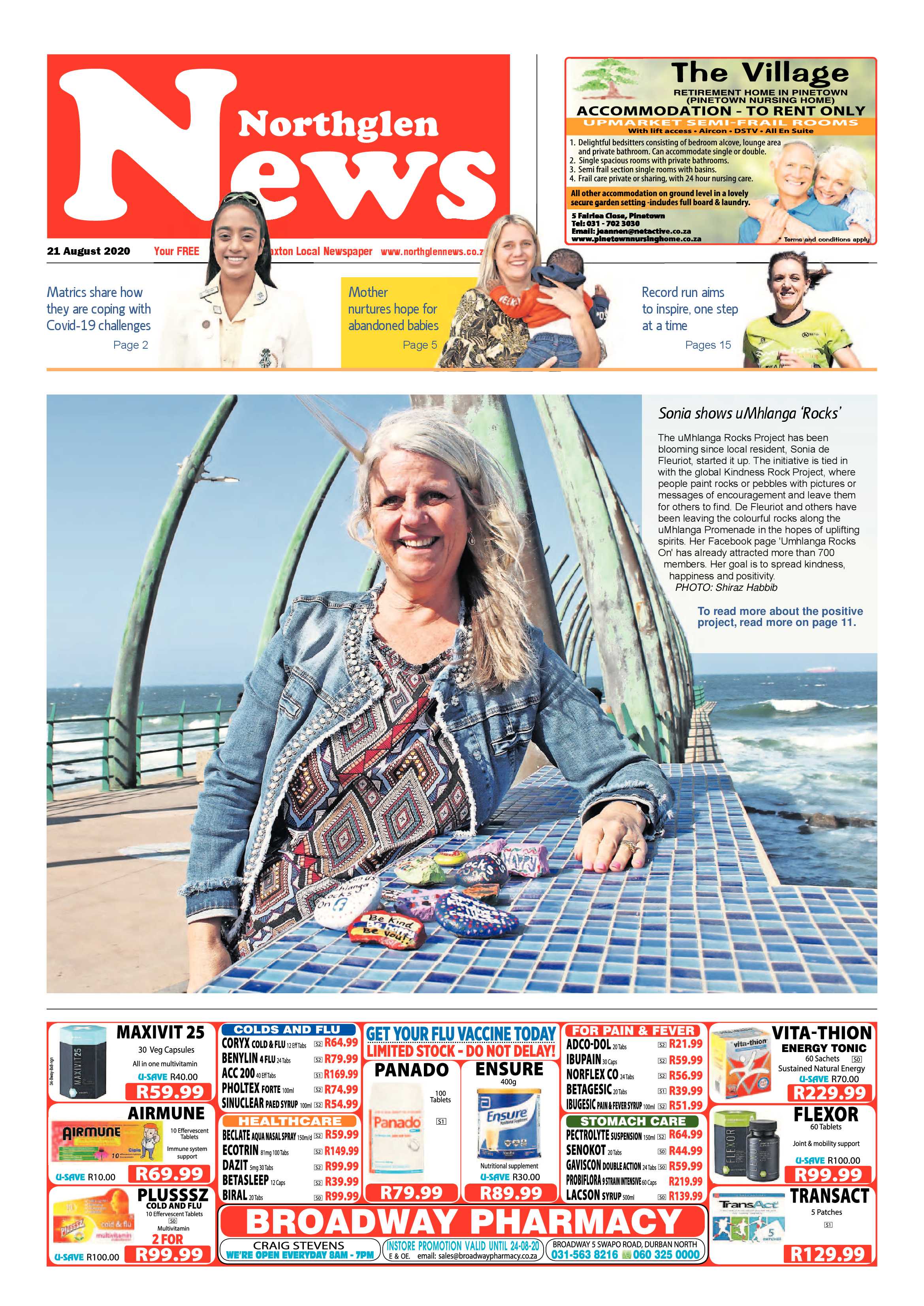 Northglen News 21 August 2020 page 1