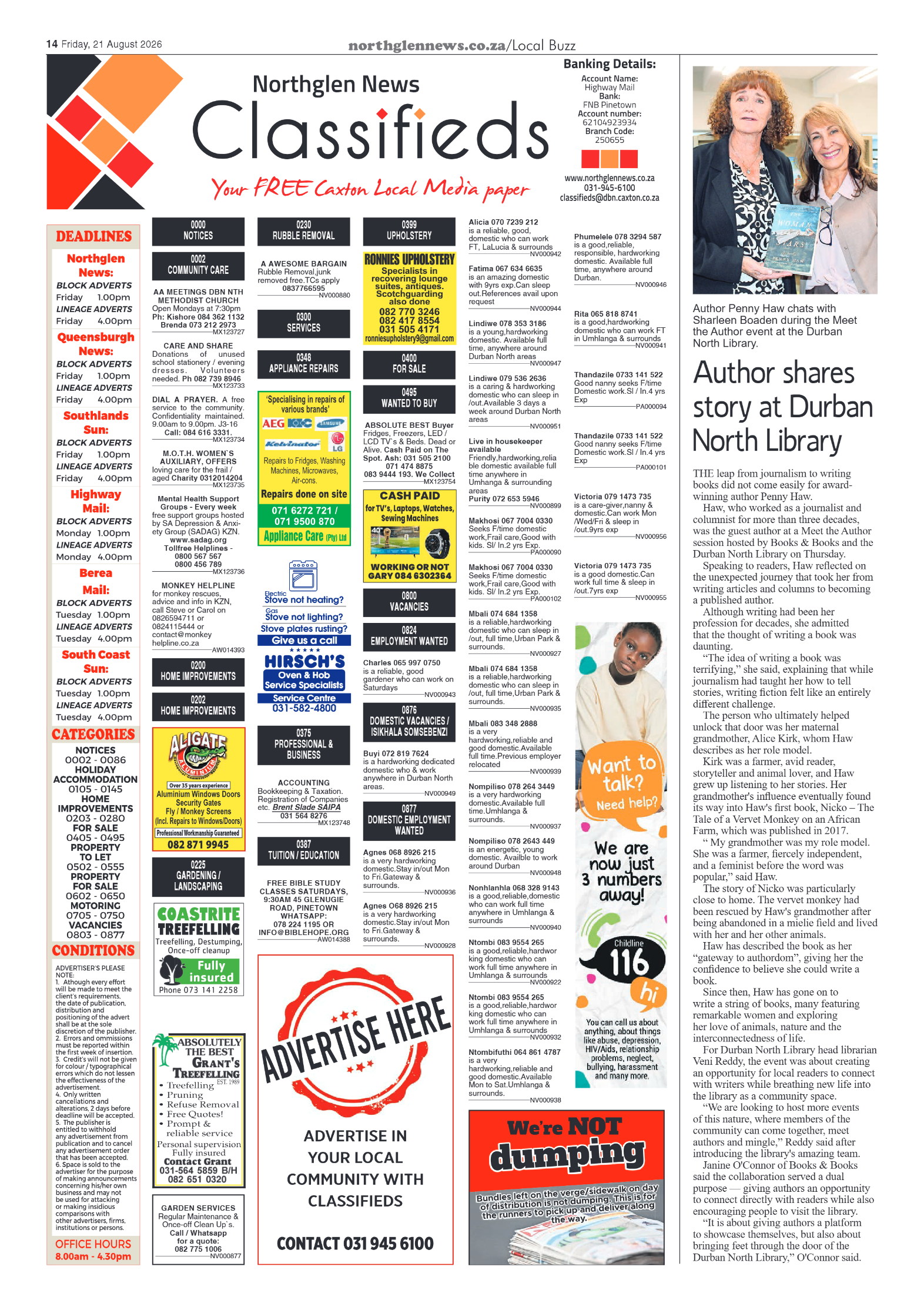 Northglen News 21 August 2026 page 14