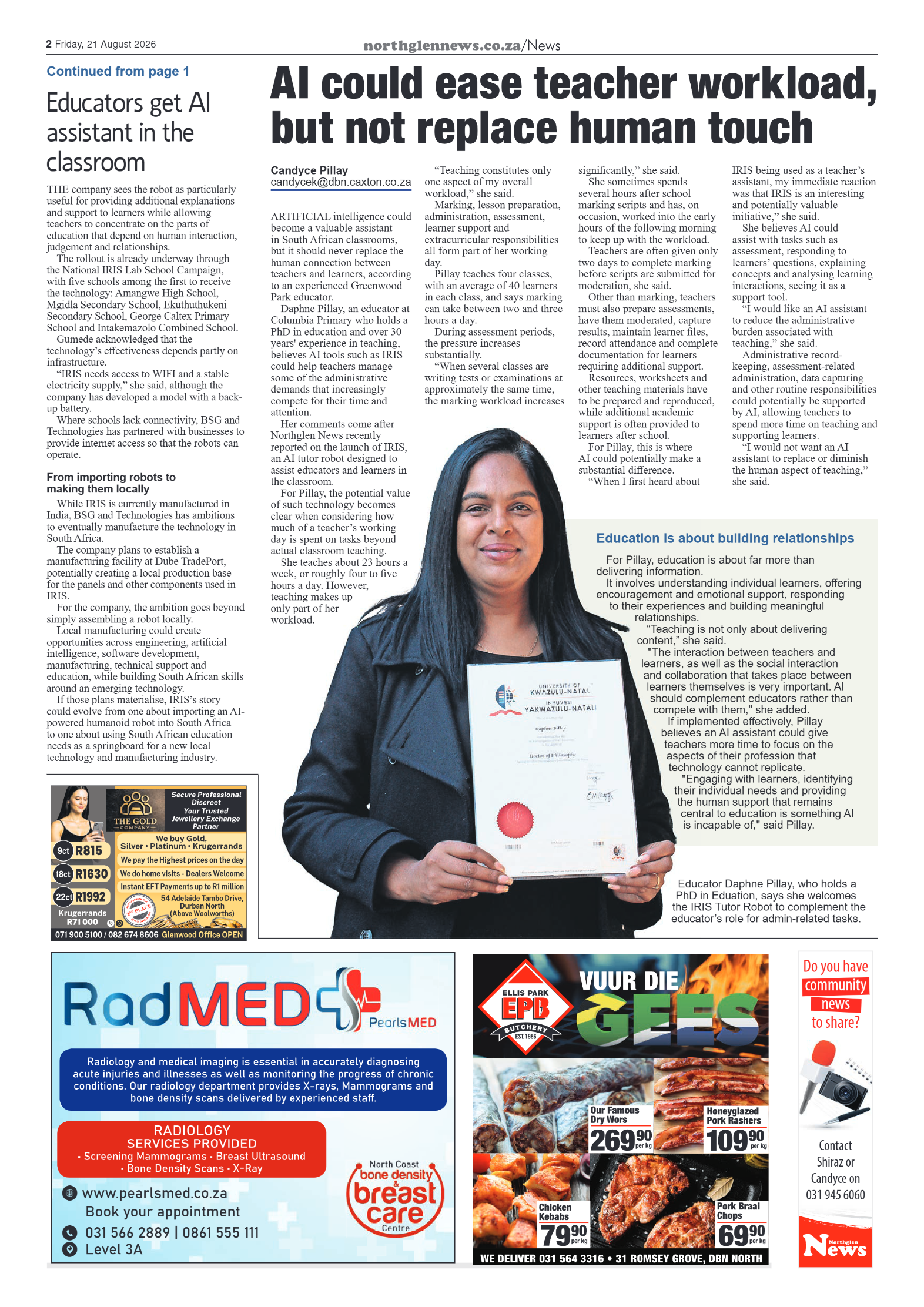 Northglen News 21 August 2026 page 2